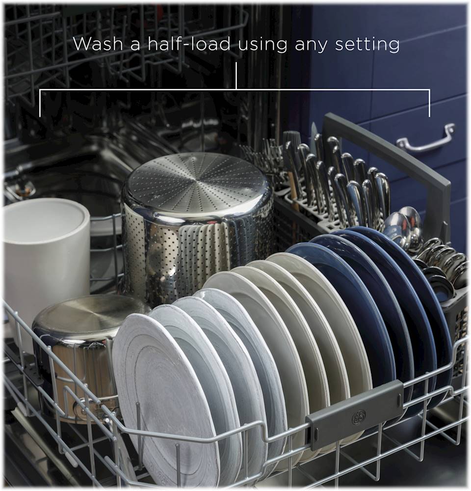 GE - Top Control Built-In Dishwasher with Stainless Steel Tub, Dry Boost, 48dBA - Stainless steel