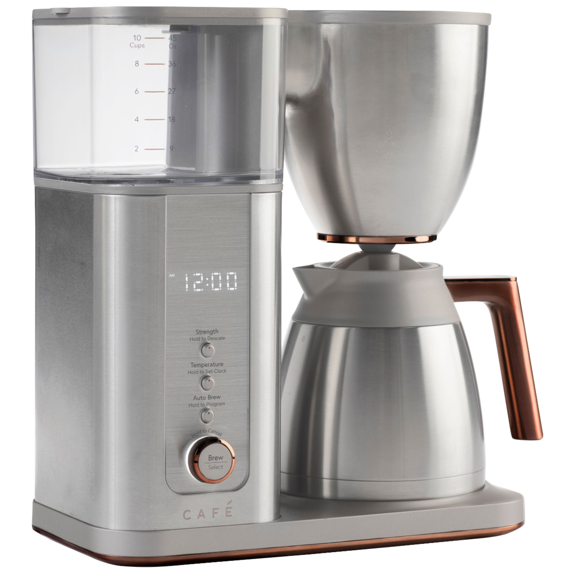 Café - Smart Drip 10-Cup Coffee Maker with WiFi - Brushed Stainless