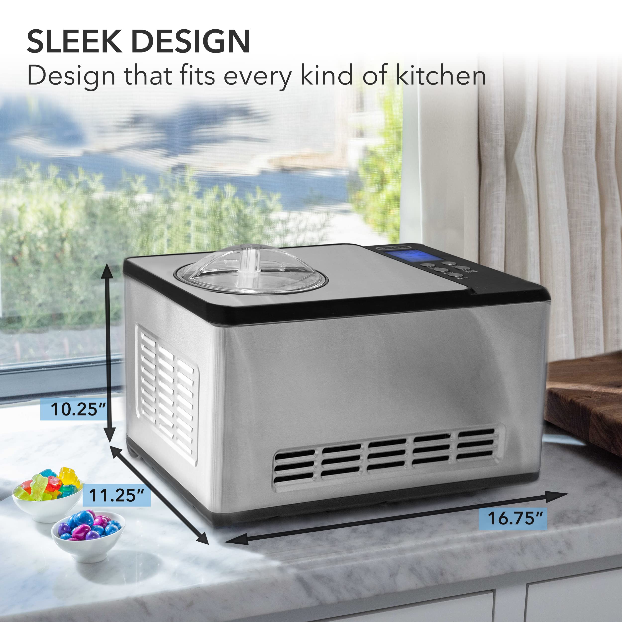 Whynter ICM 200LS Stainless 2 1 Quart Silver