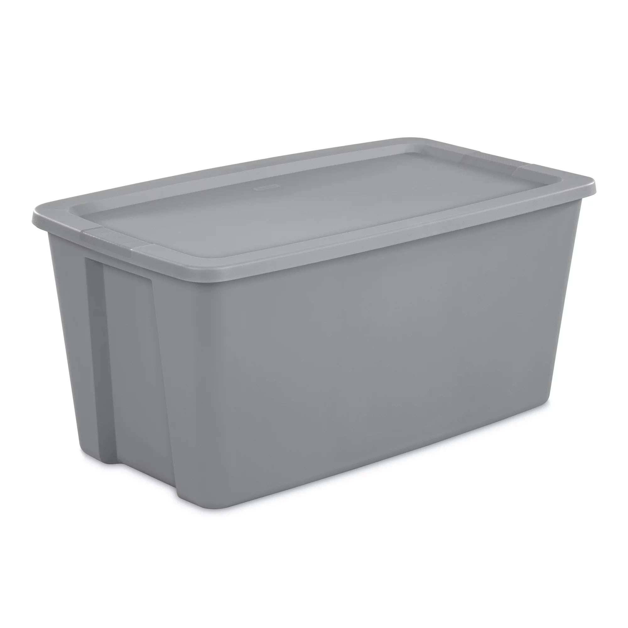 Sterilite 50 Gallon Tote Box Plastic， Titanium， Set of 4