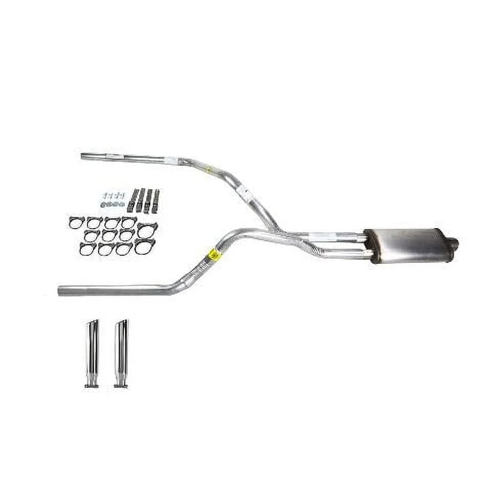 Silverado 88-95 dual exhaust 2.5 pipe Stainless muffler RC Tip
