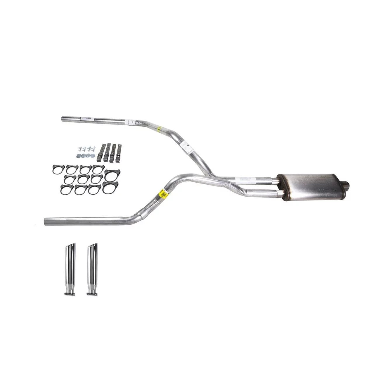 Silverado 88-95 dual exhaust 2.5 pipe Stainless muffler RC Tip