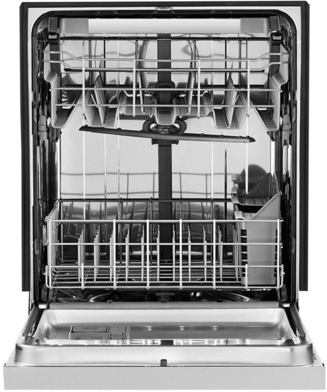 Whirlpool - Front Control Built-In Dishwasher with Stainless Steel Tub, 3rd Rack, 50 dBA - Monochromatic stainless steel