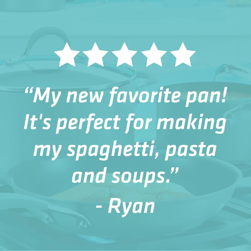 Circulon 83909 Radiance 10 qt. Hard-Anodized Aluminum Nonstick Stock Pot in Gray with Glass Lid