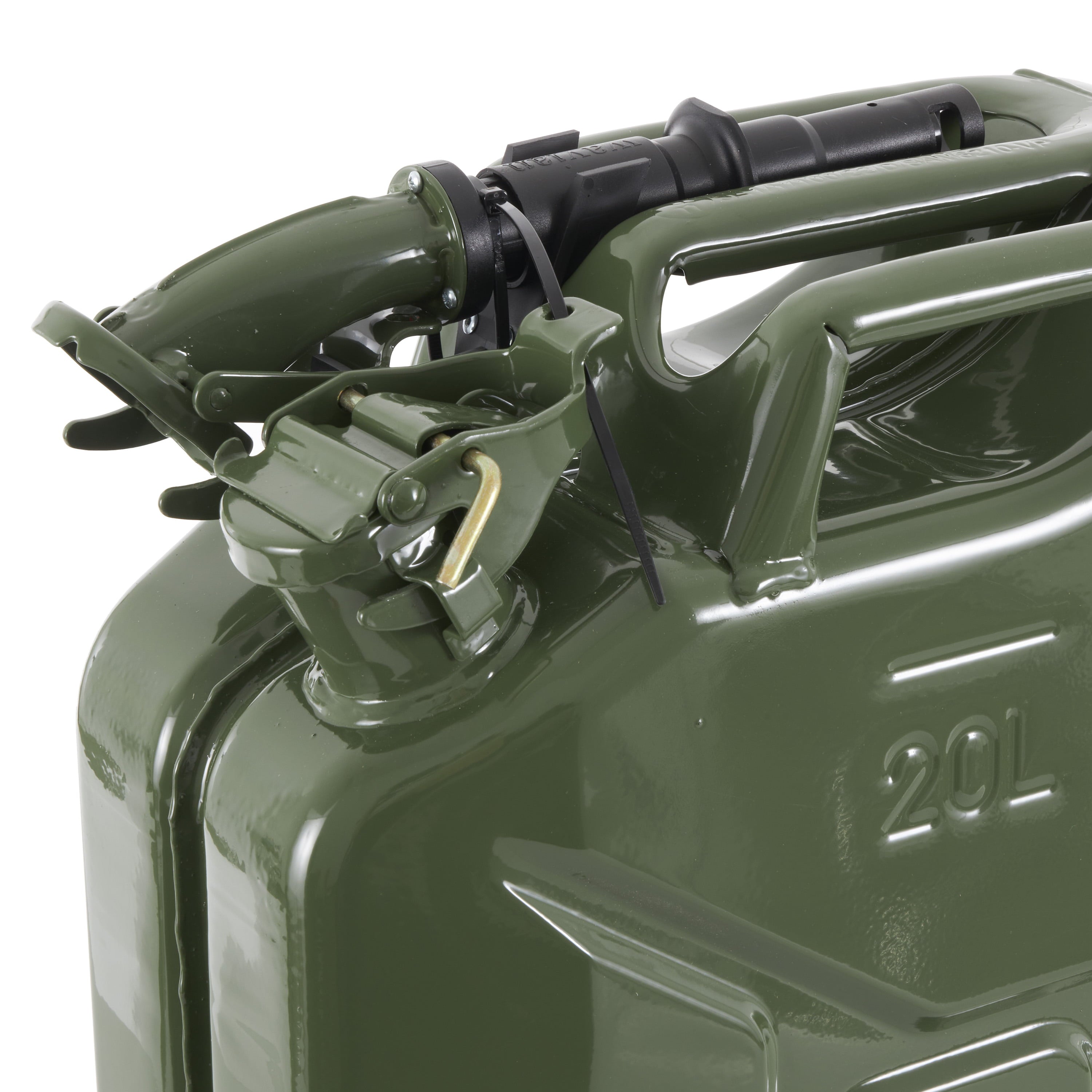 Wavian 3012 20 Liter Military Style NATO Jerry Fuel Can and Spout, Green