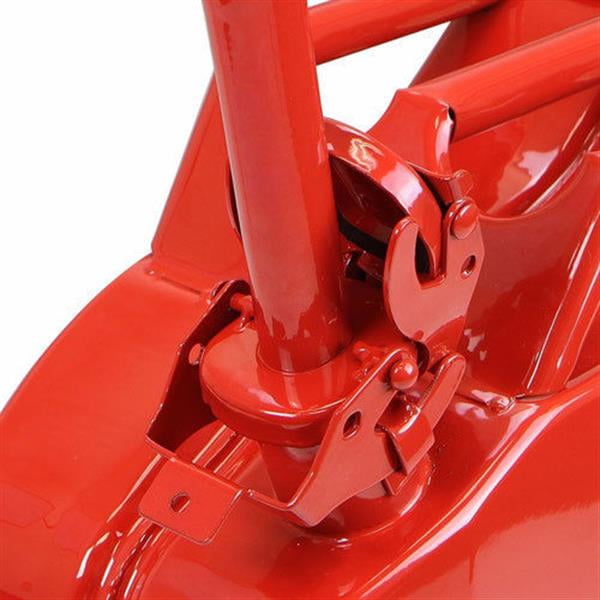 Clearance 5 Gallon 20 Liter Authentic Jerry Can with Quick Flow Rate, Leakproof Bayonet Closure and Spout, and Rust-Resistant Lining, Red