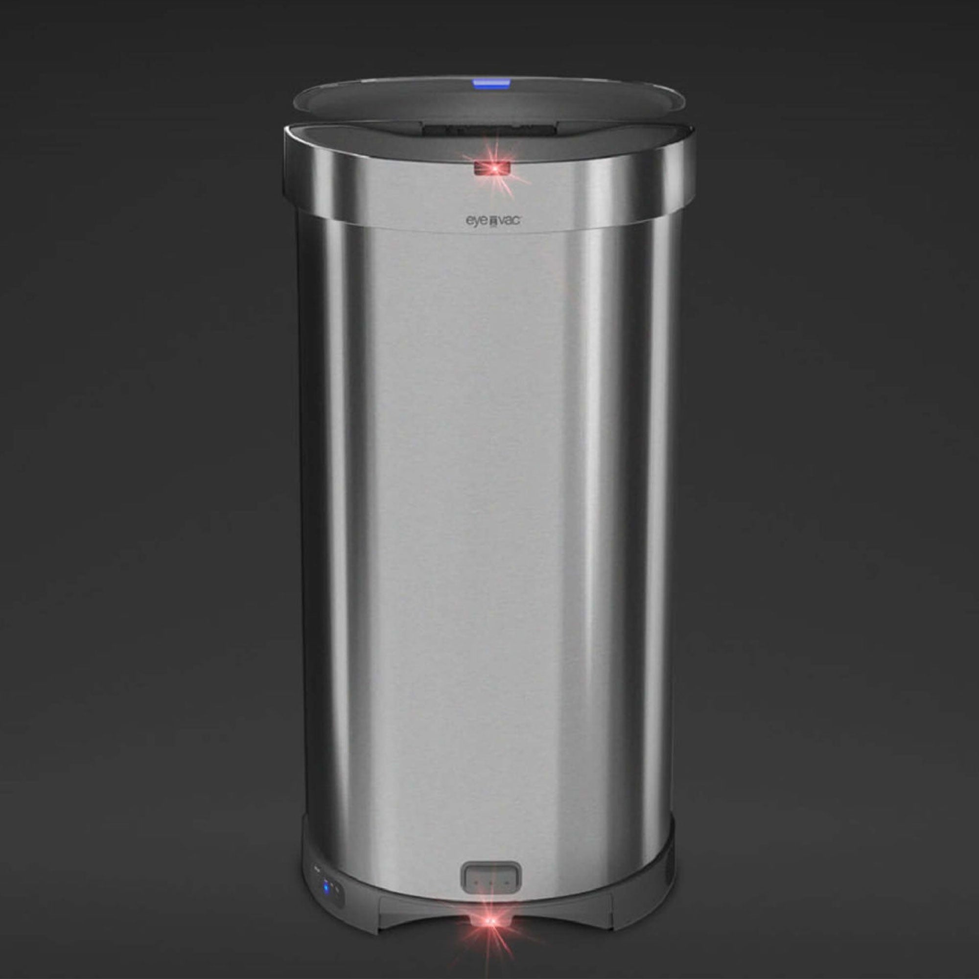 EyeVac 2 in 1 Stainless Steel Touchless Vacuum Cleaner & Trash Bin (Used)