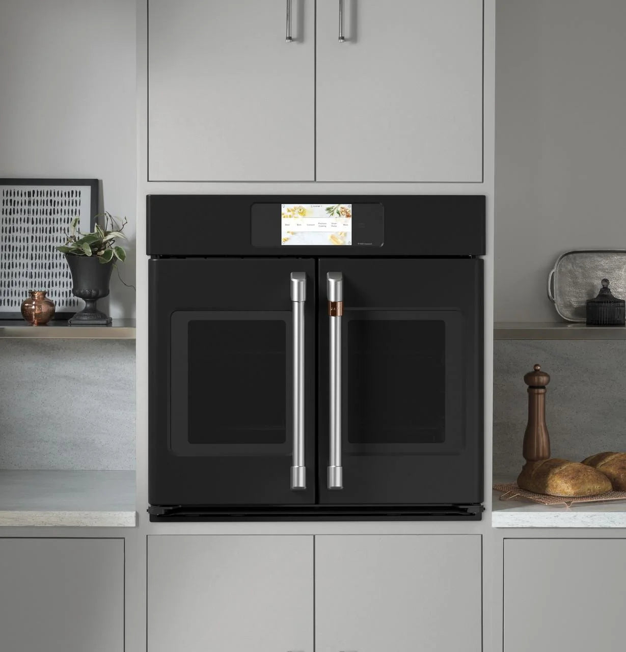 Café CTS90FP3ND1 30 inch Matte Black Single Convection Smart Electric Wall Oven