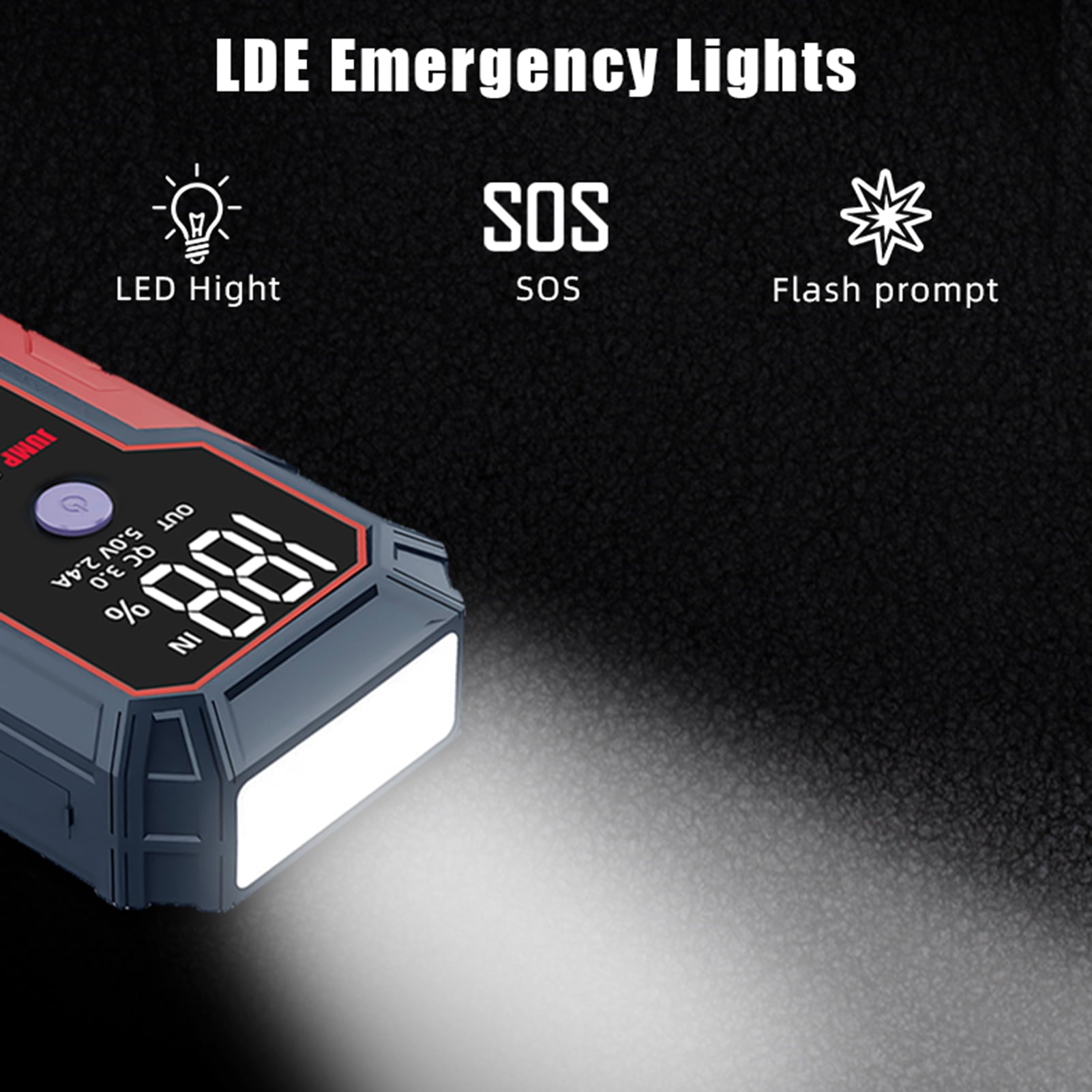 Htovila Portable Car Jump Starter 20000mAh Car Battery Starter(up to 5.0L Gas, 3.5L Diesel Engines),USB Quick , Fast Wireless and Flashlight