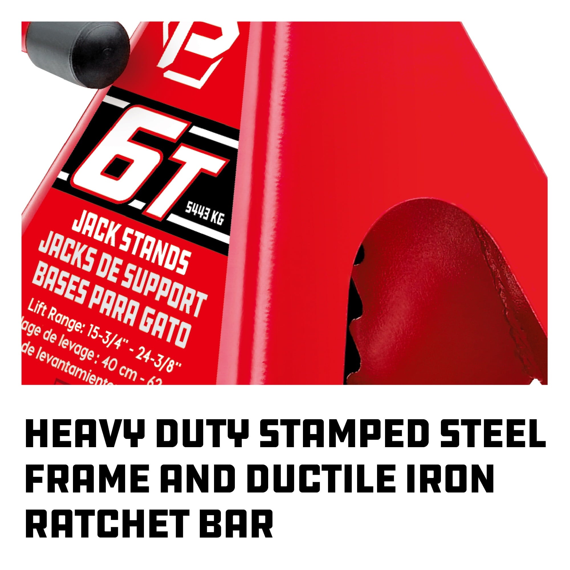 Powerbuilt 2 Piece 6-Ton (12,000 Pound) Jack Stands - 647511