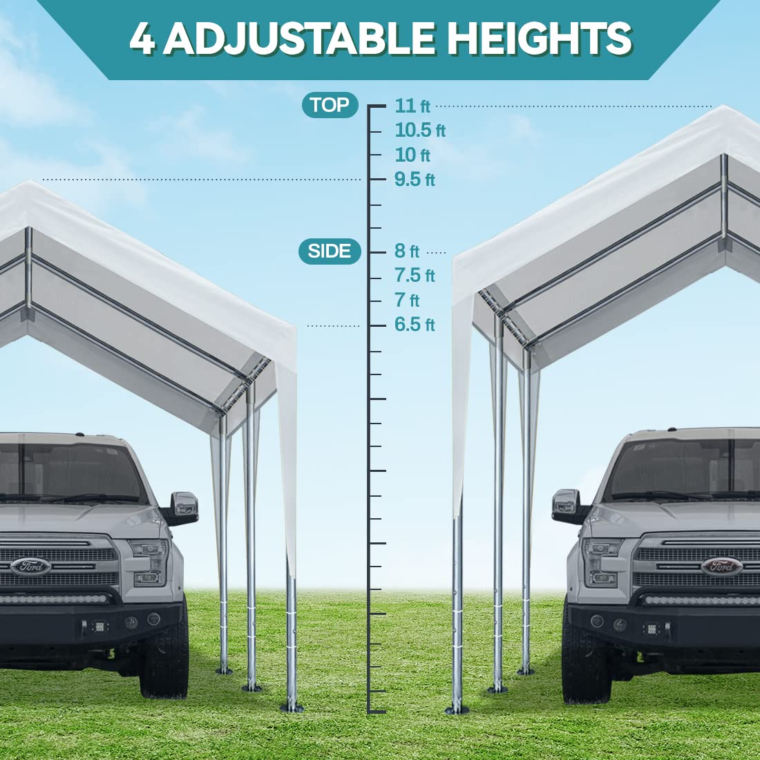 ADVANCE OUTDOOR Adjustable Carports Shelter