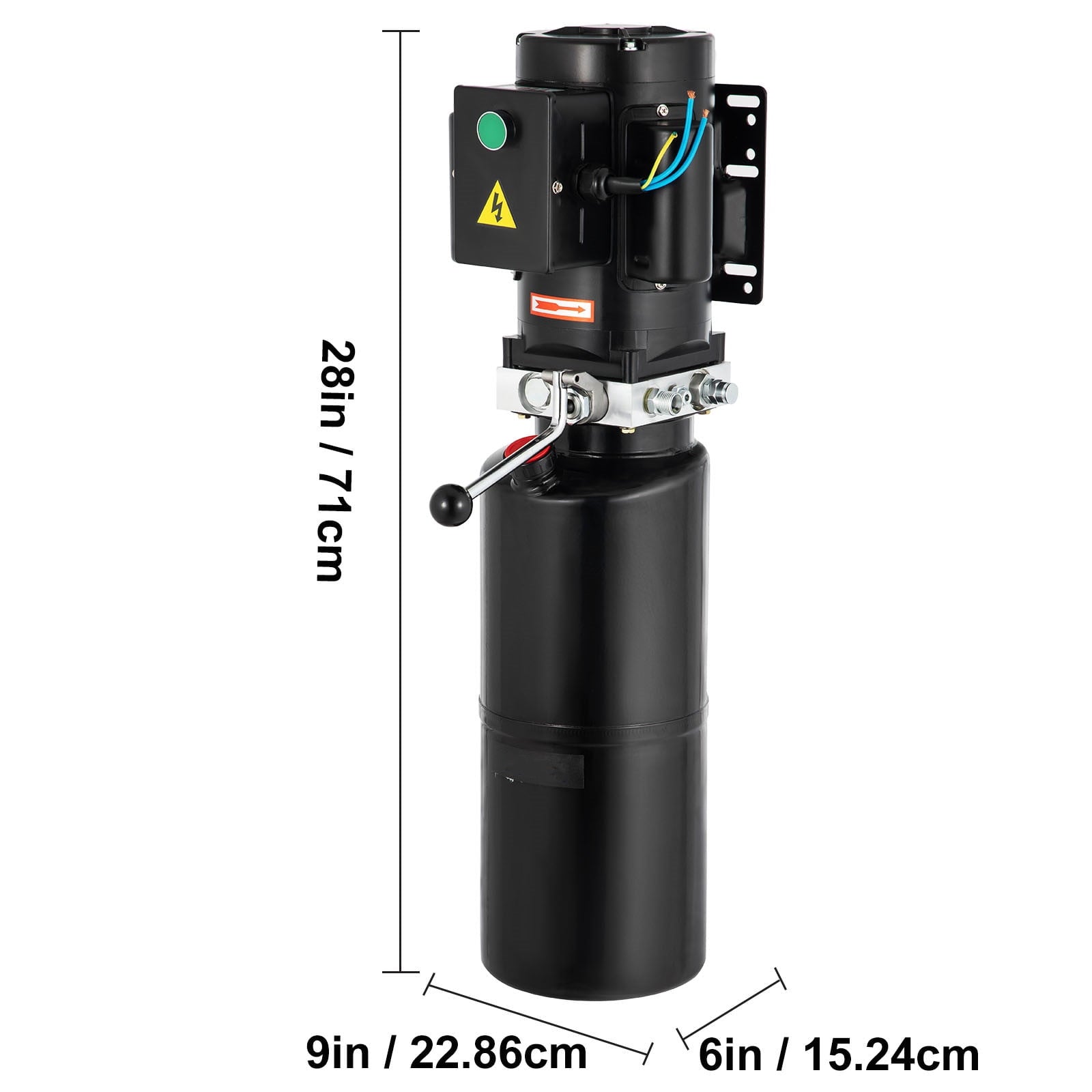 BENTISM 110V 2.64 Gallon 10L Hydraulic Power Unit Automotive Hydraulic Pump Dump Trailer Vehicle Mounted Lifter Auto Shop Repair