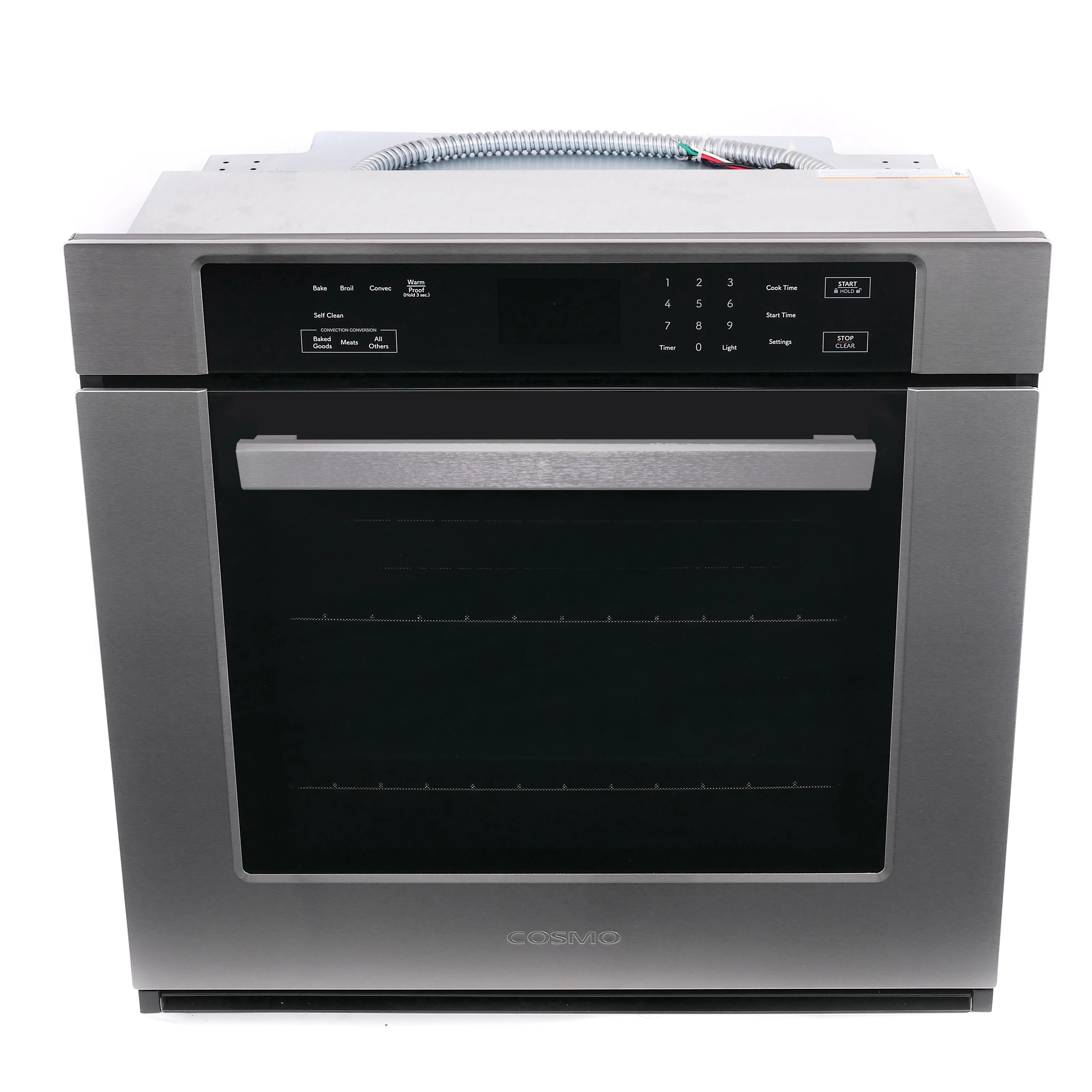 30 in. 5 cu. ft. Single Electric Wall Oven with True European Convection and Self Cleaning in Stainless Steel