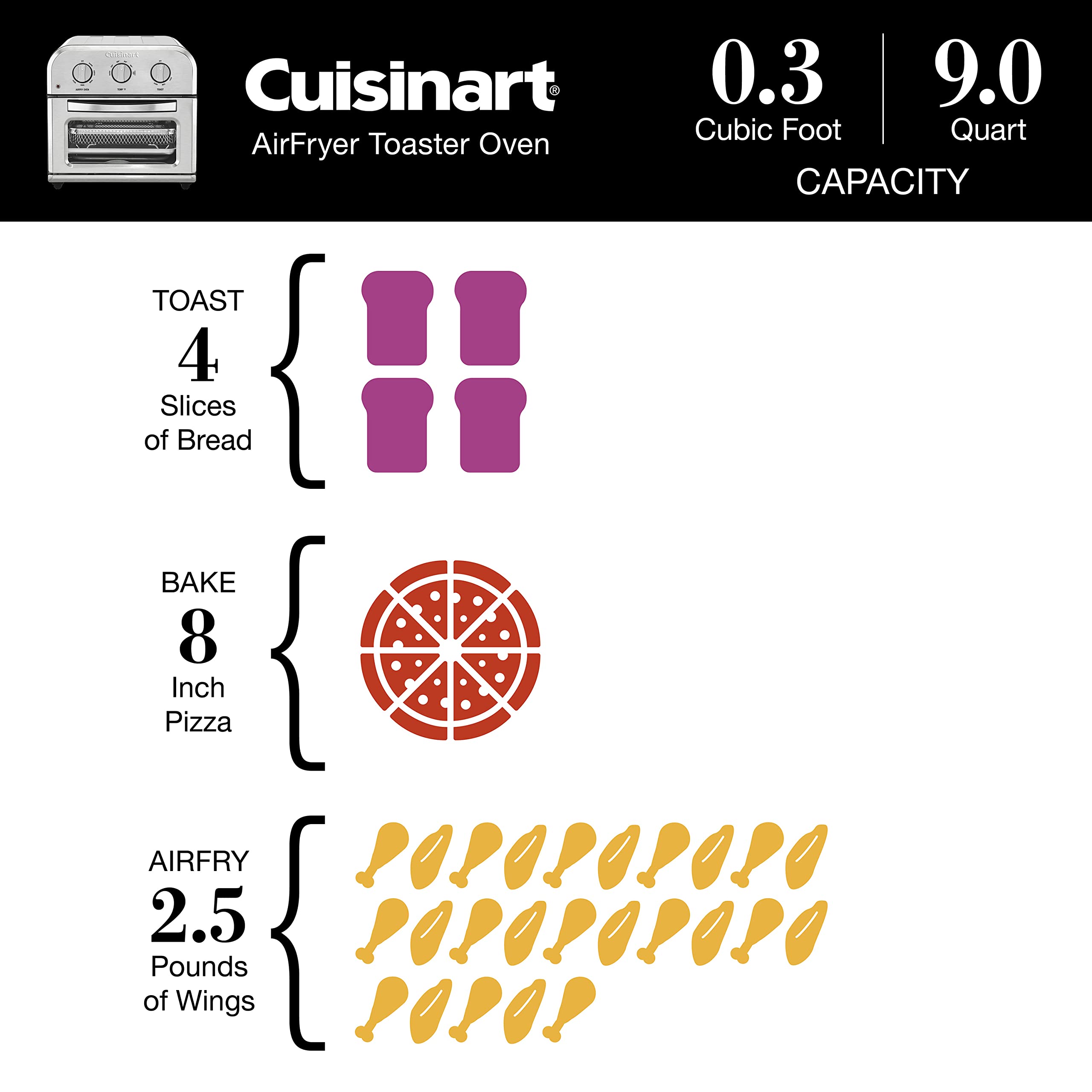 Cuisinart TOA 26 Compact AirFryer Toaster