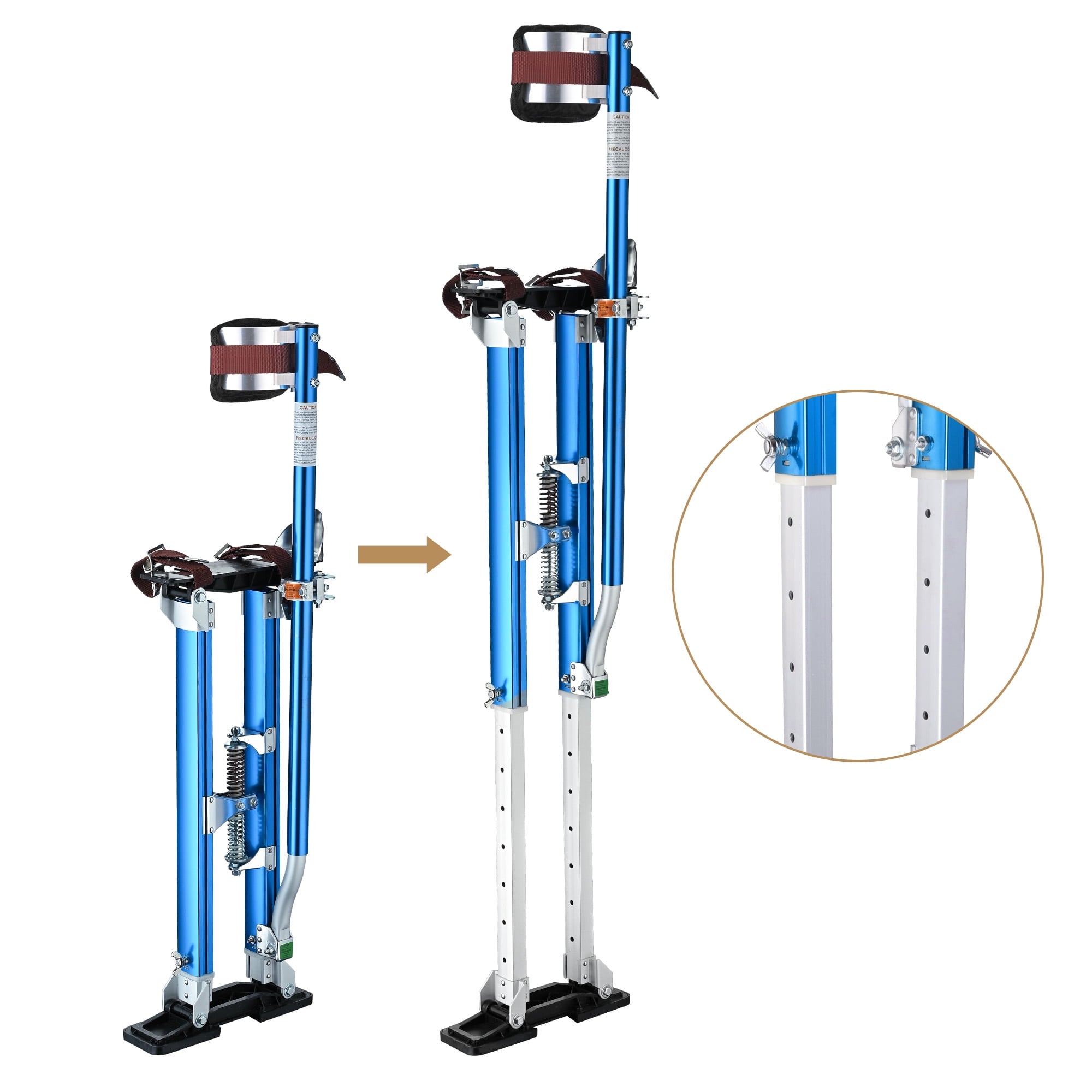 Yescom Drywall Stilts w/ 1 Pair Stilt Pad Replacement 24
