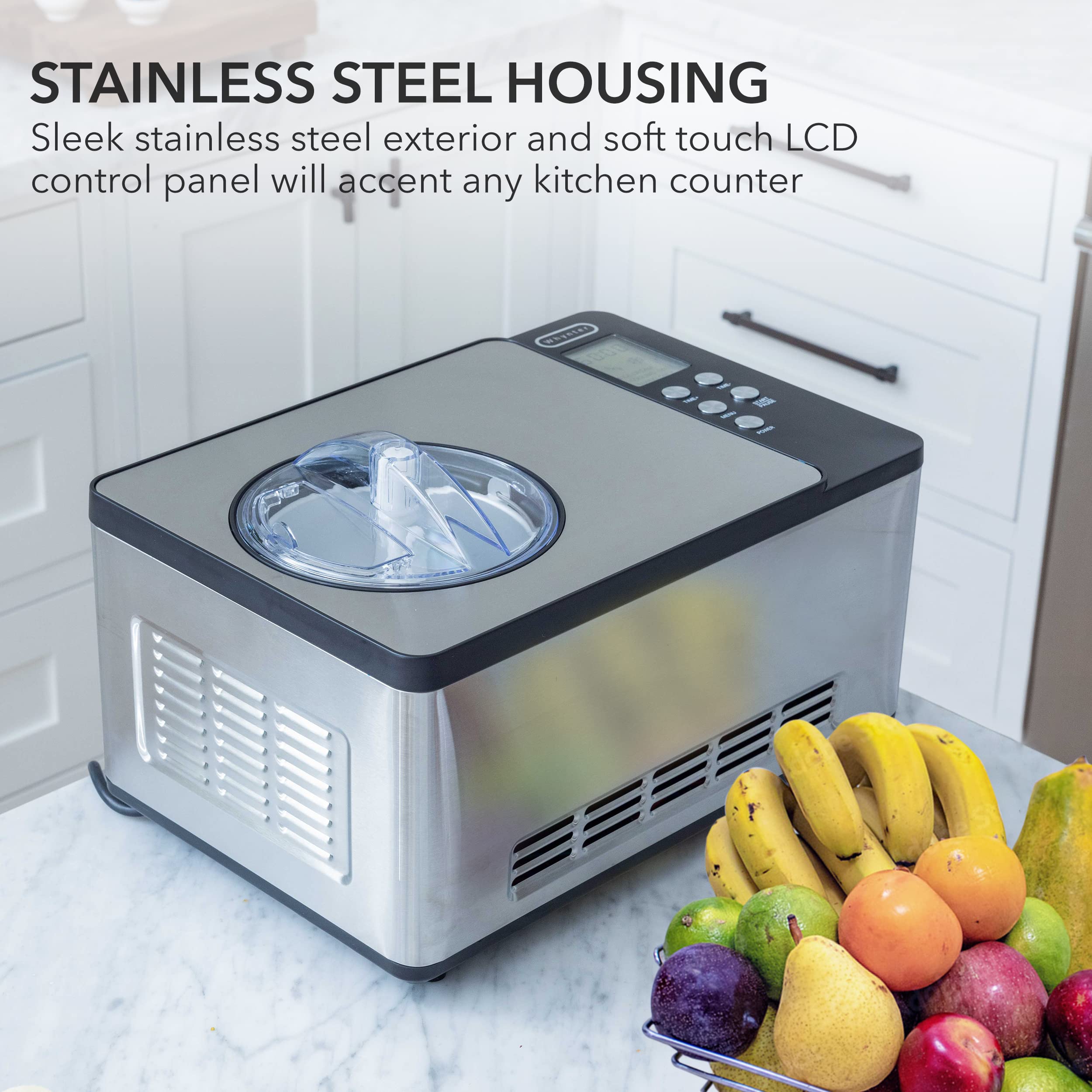 Whynter ICM 200LS Stainless 2 1 Quart Silver