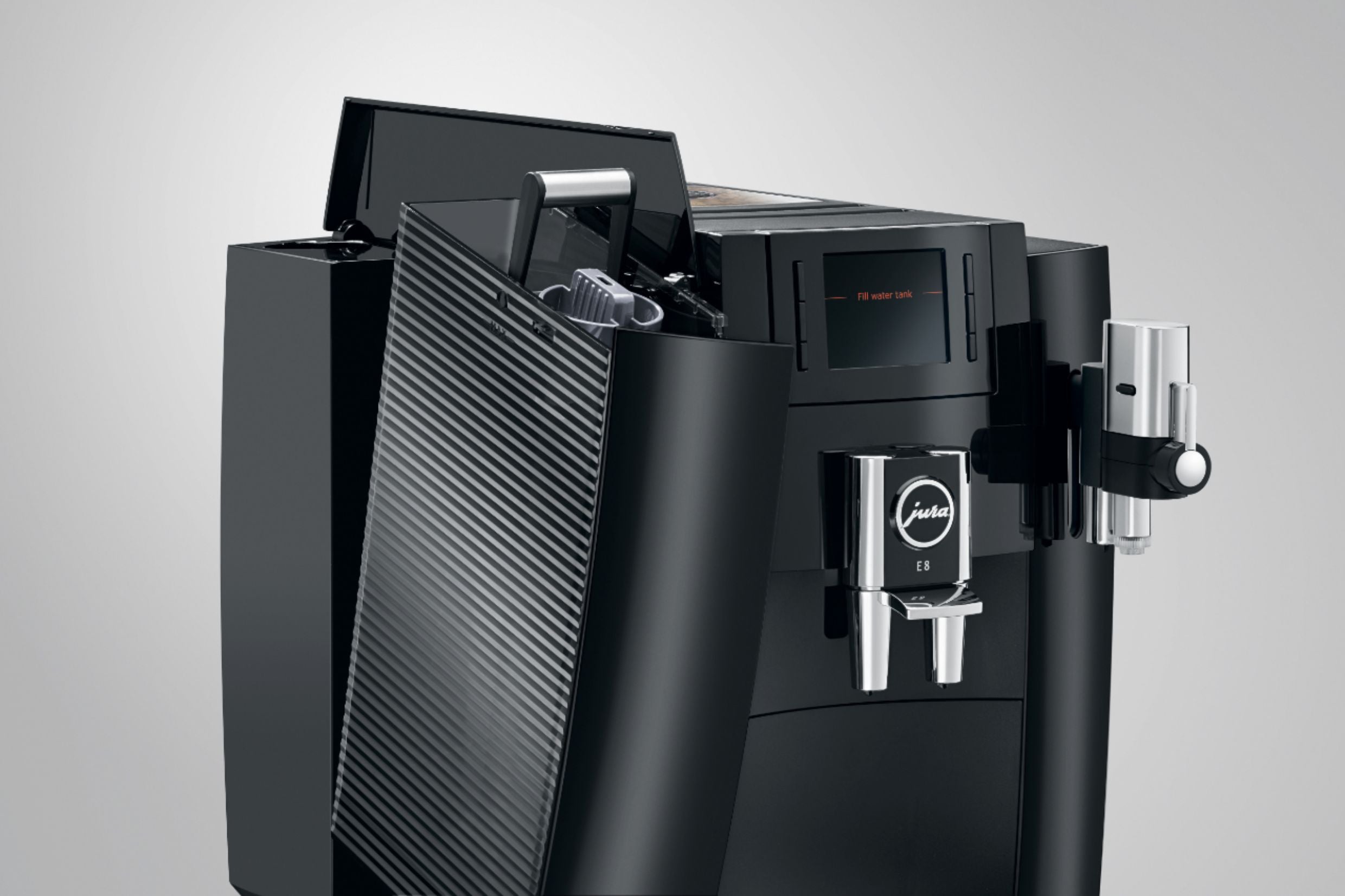 Jura - E8 12-Cup Automatic Coffee Machine - Piano Black