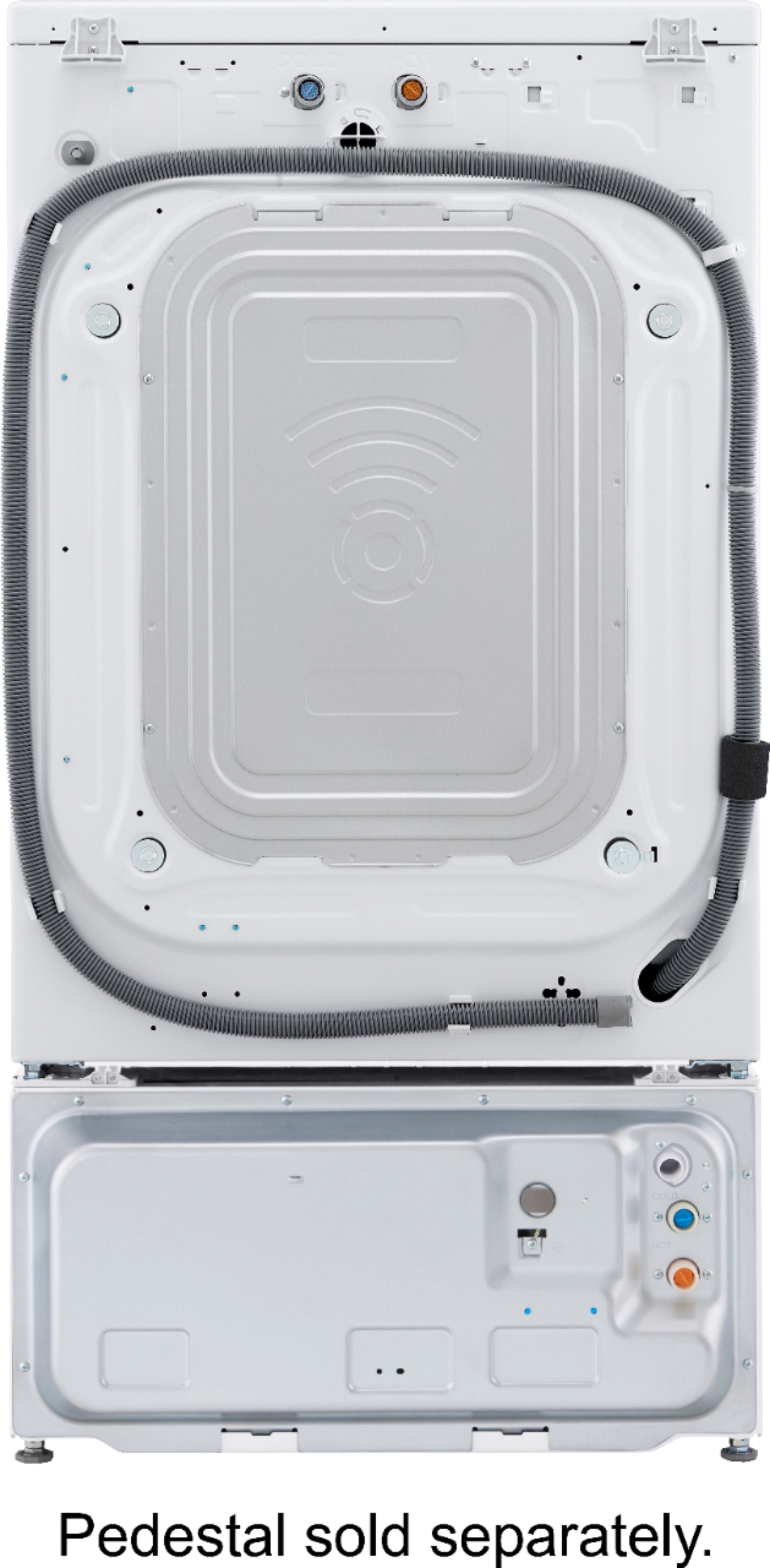 LG - 4.5 Cu. Ft. High-Efficiency Stackable Smart Front Load Washer with Steam and Built-In Intelligence - White