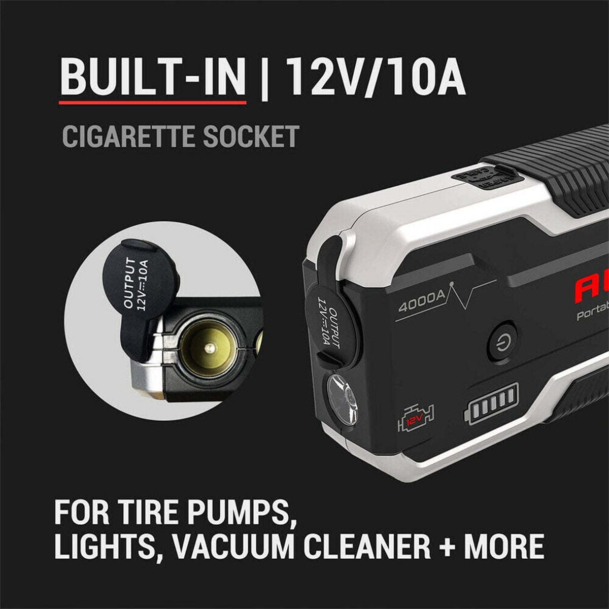 AUTOGEN® 4000A Car Battery Jump Starter Jumper Box