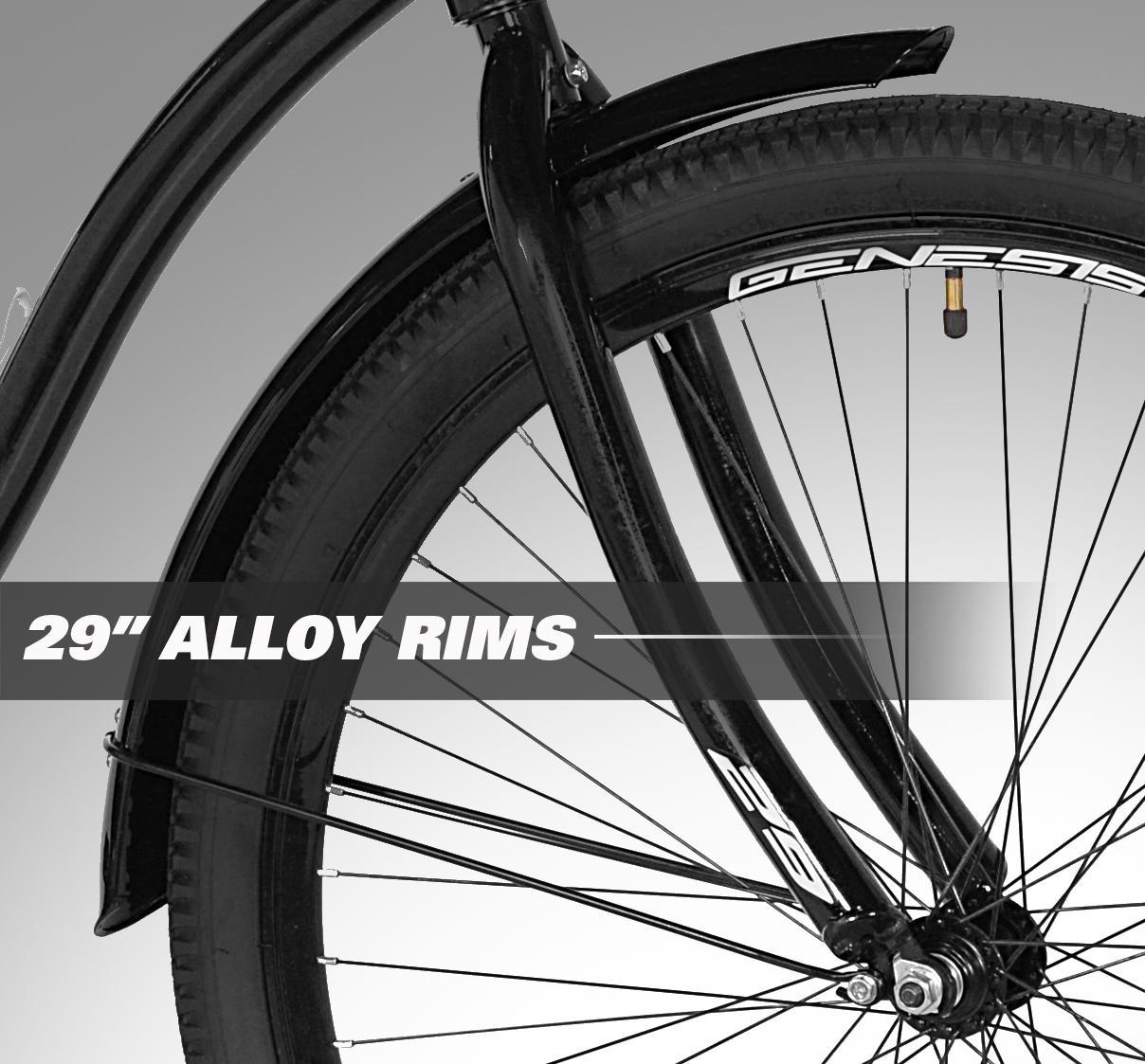 Genesis 29 Onex Cruiser Mens Bike， Black