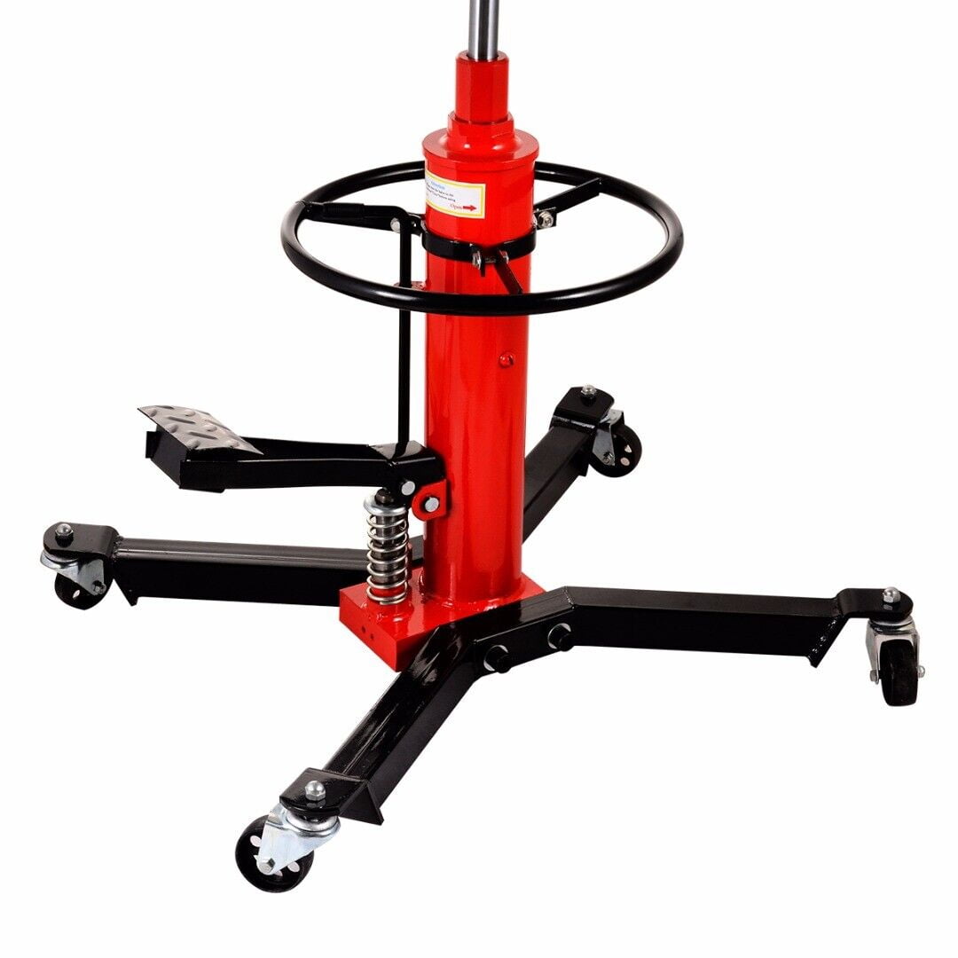 JSTUOKE Hydraulic Car Transmission Jack Vertical Lift,1660 Pounds,360°Rotating Wheel Lift,Red