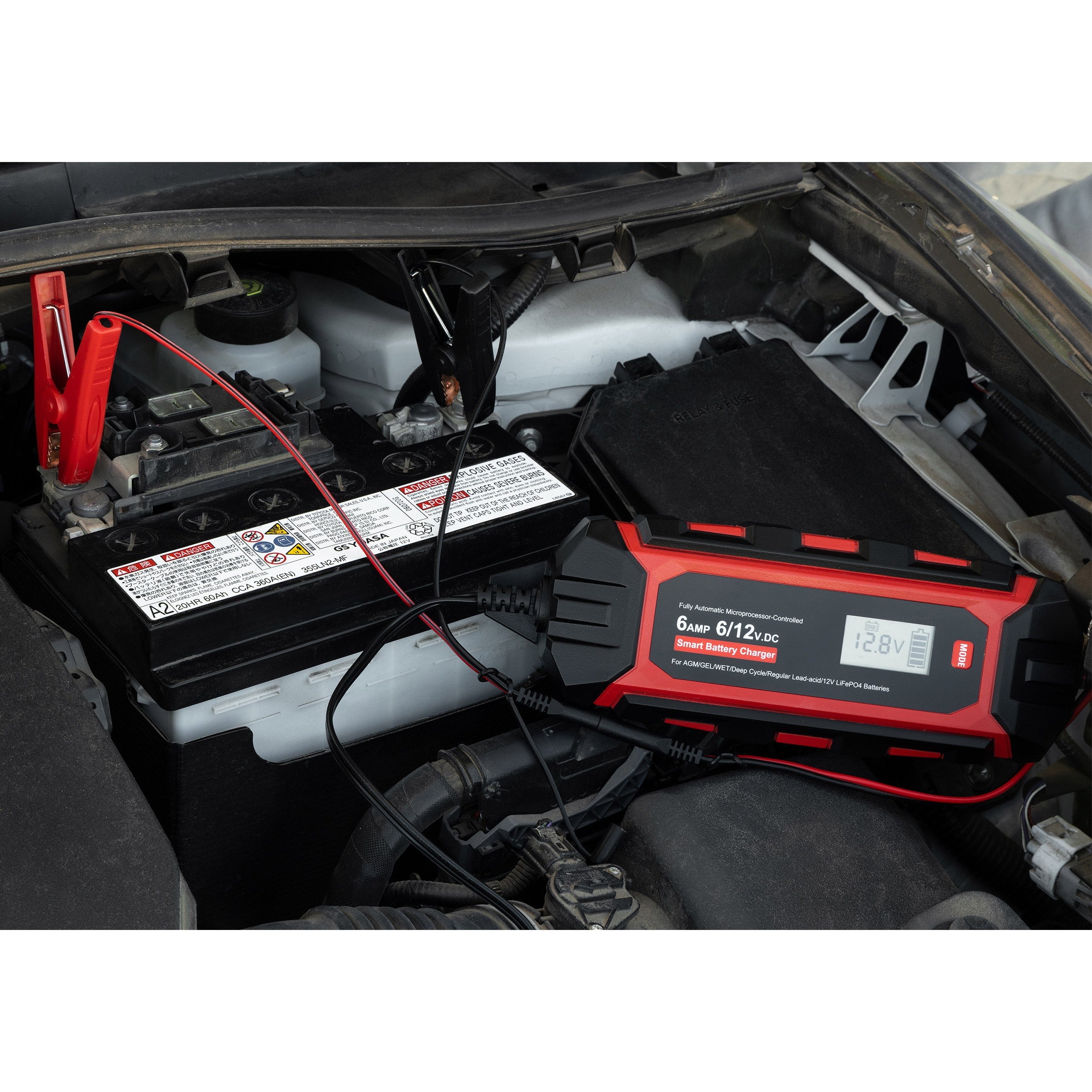 Ultrapro Elite Intelligent Battery Charger and Maintainer, 6V/12V, 6A