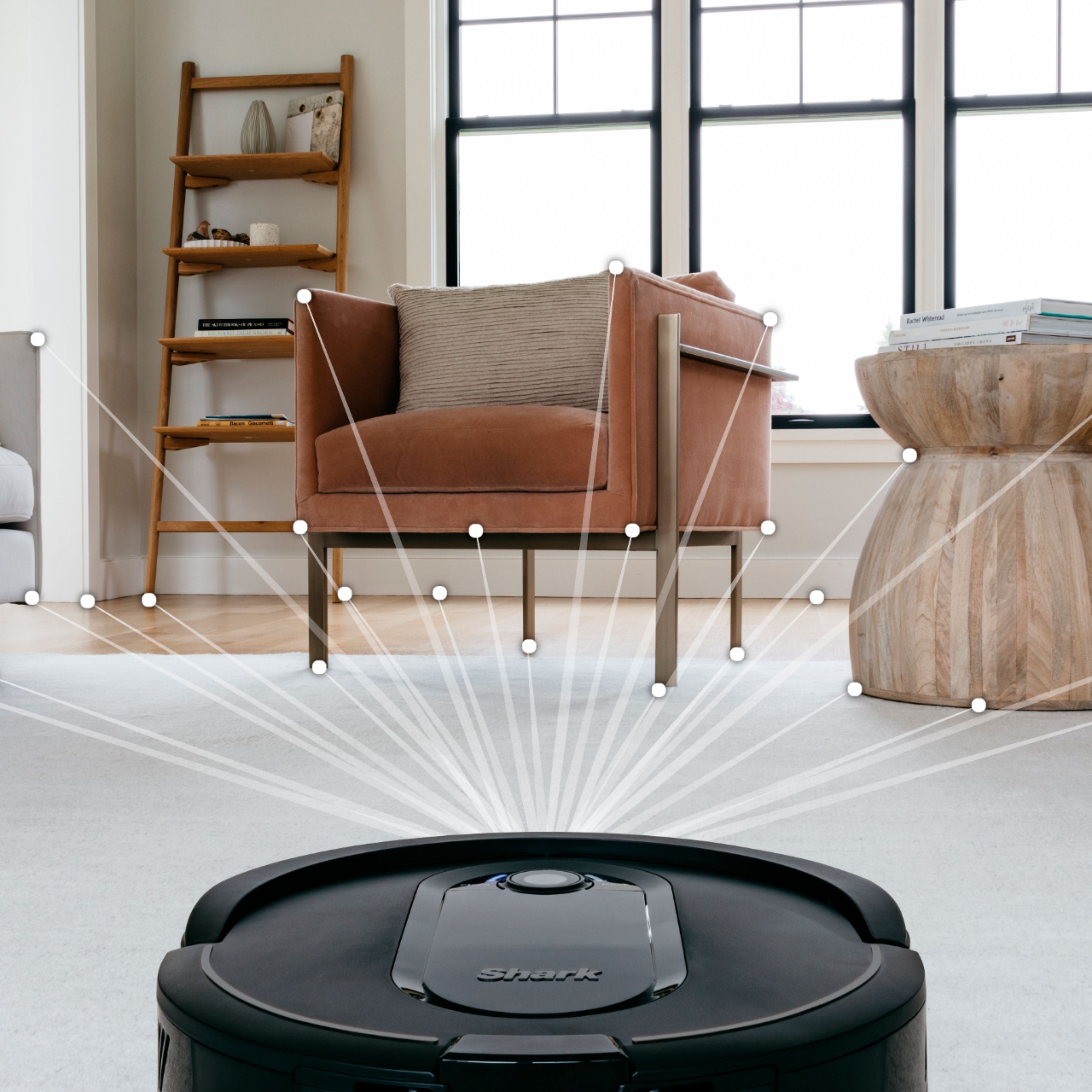 Shark - IQ Robot Self-Empty XL RV1001AE, Wi-Fi Connected, Robot Vacuum with Self-Cleaning Brushroll - Black