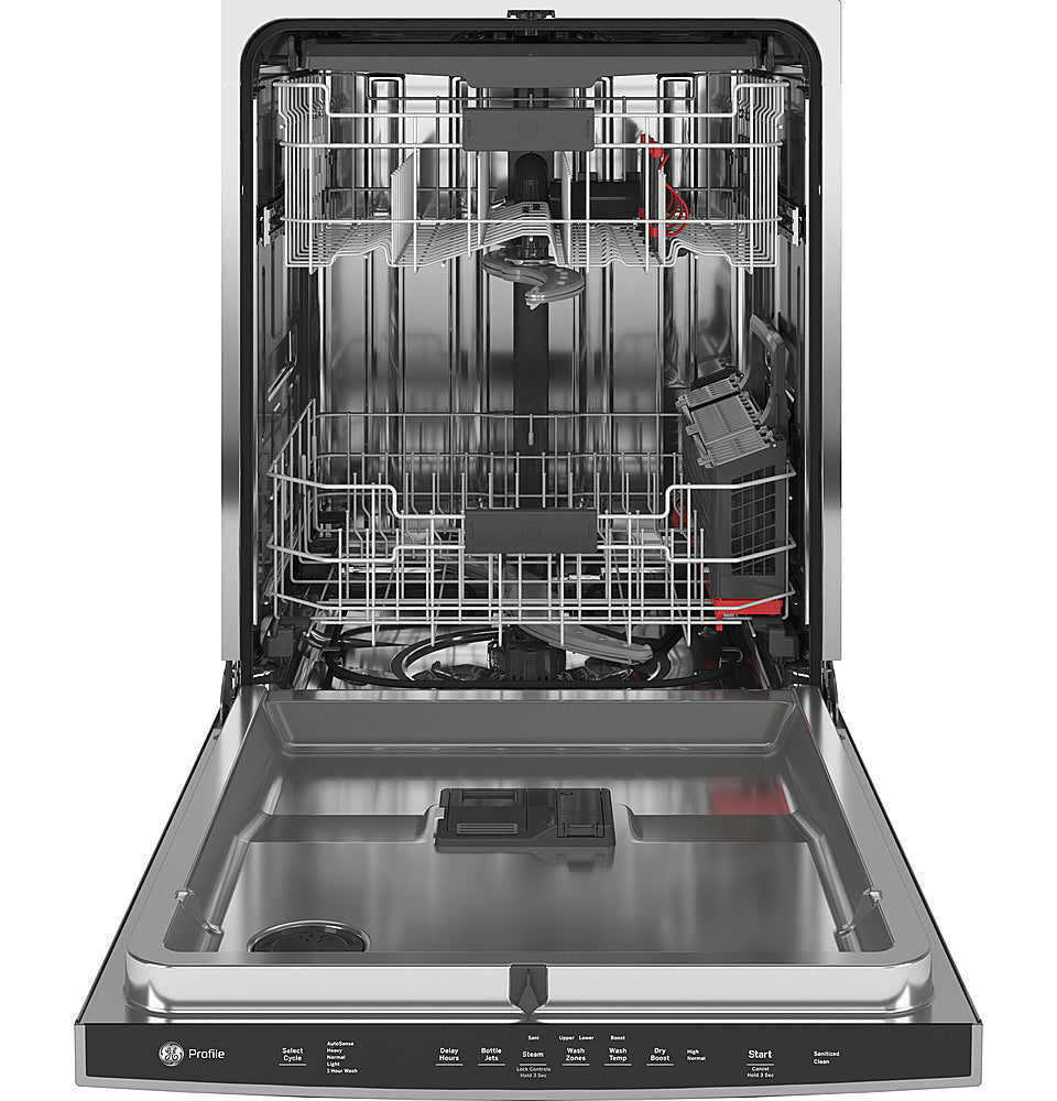 GE Profile - Top Control Built-In Dishwasher with Stainless Steel Tub, 3rd Rack, 45dBA - Slate