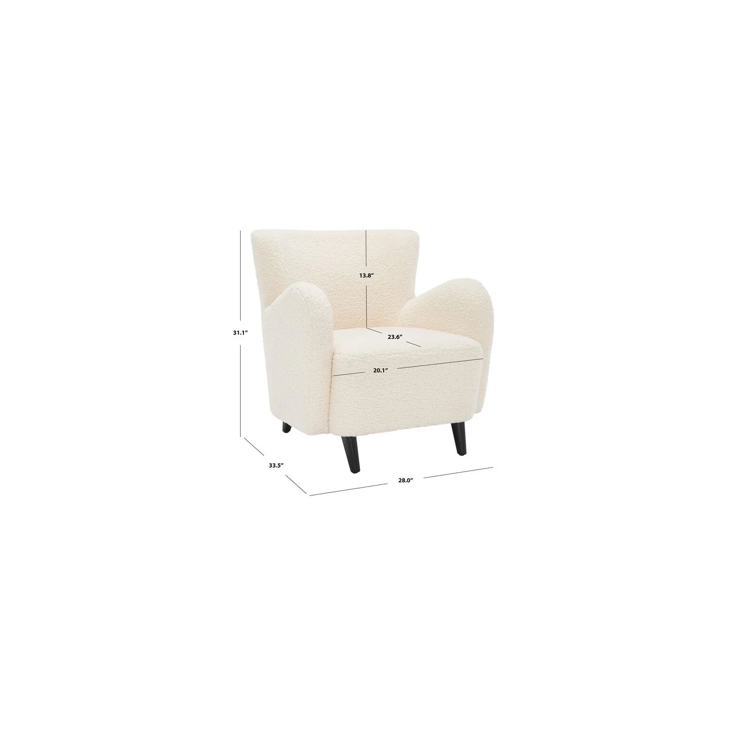 Safavieh Couture Rayanne Mosern Wingback Chair - 28