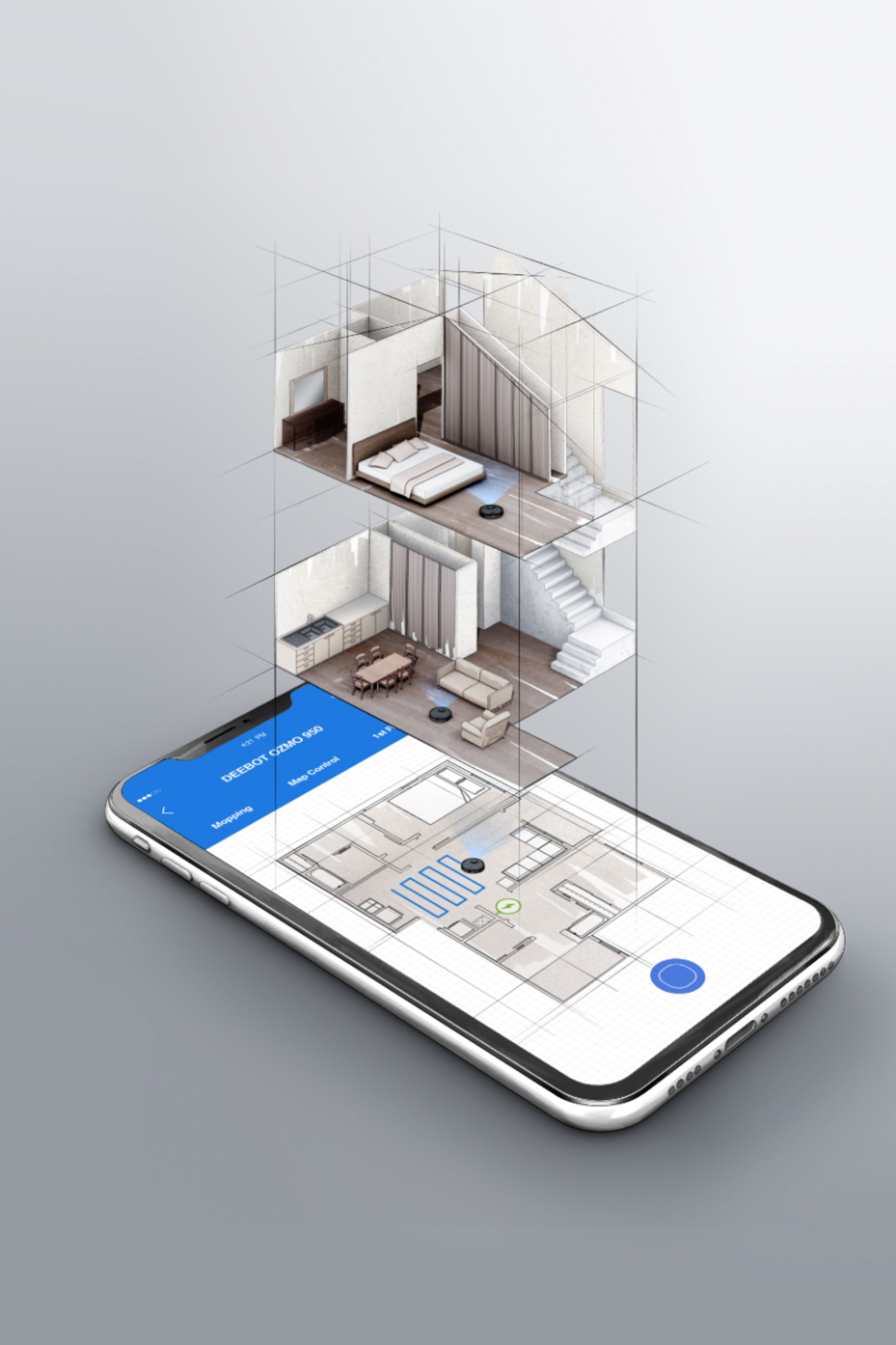ECOVACS Robotics - DEEBOT T8 AIVI Vacuum & Mop Robot with Advanced Laser Mapping and AI Object Recognition & Avoidance - Black