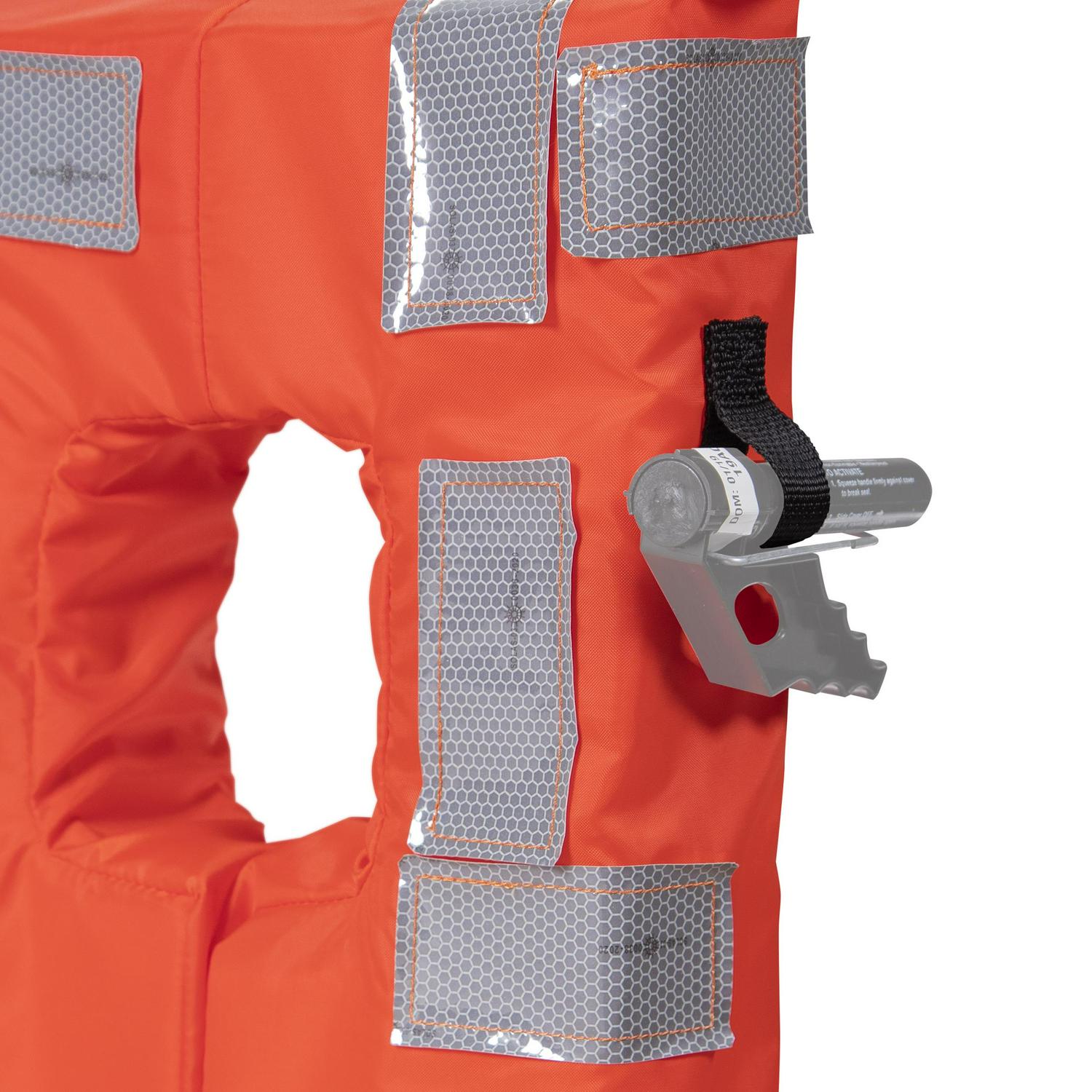 Seachoice Type I Commercial Offshore Vest， Fluorescent Orange， Reflective Panels， Adult， Over 90 Lbs.