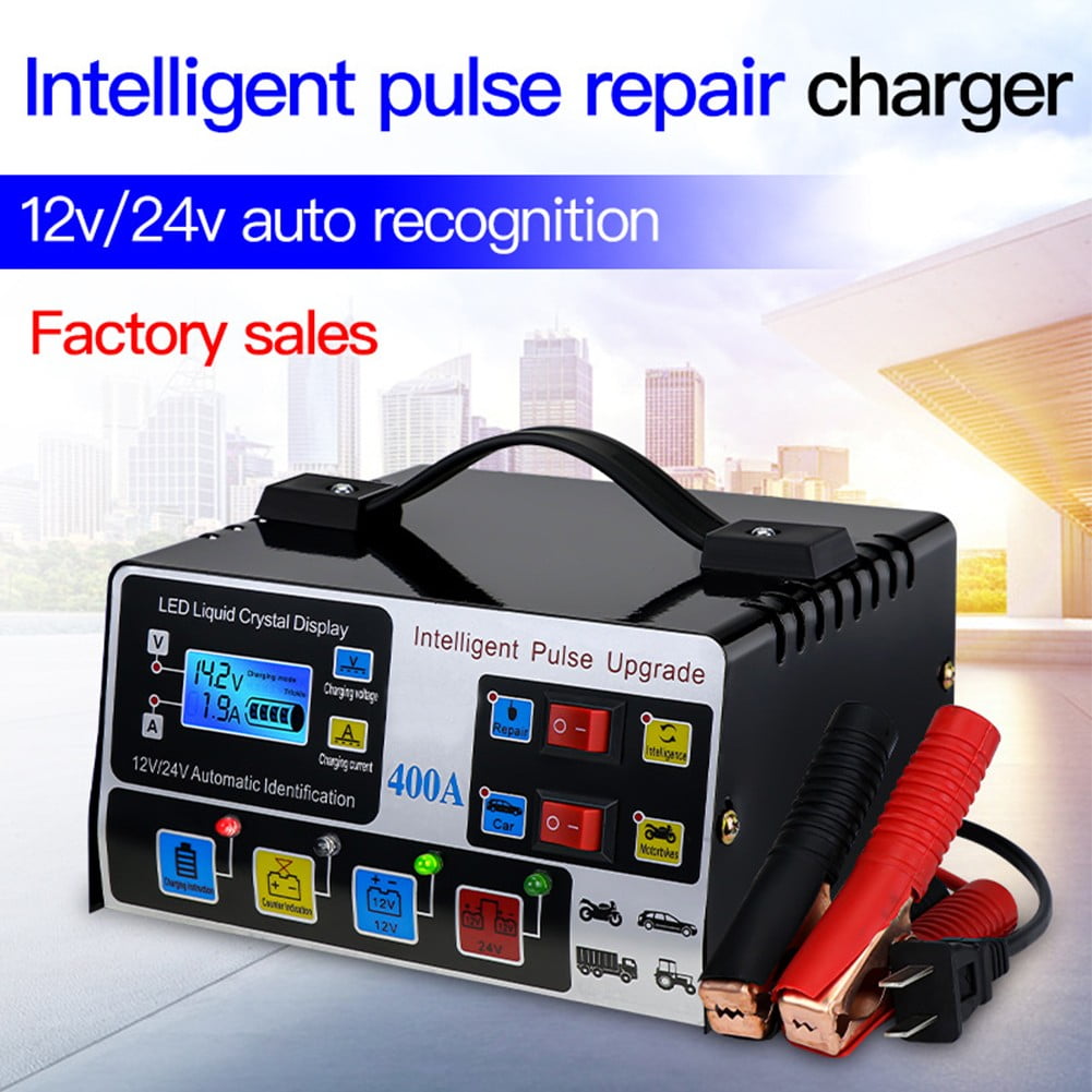 Car Battery Charger Fully Automatic High Frequency Intelligent Pulse Repair LCD
