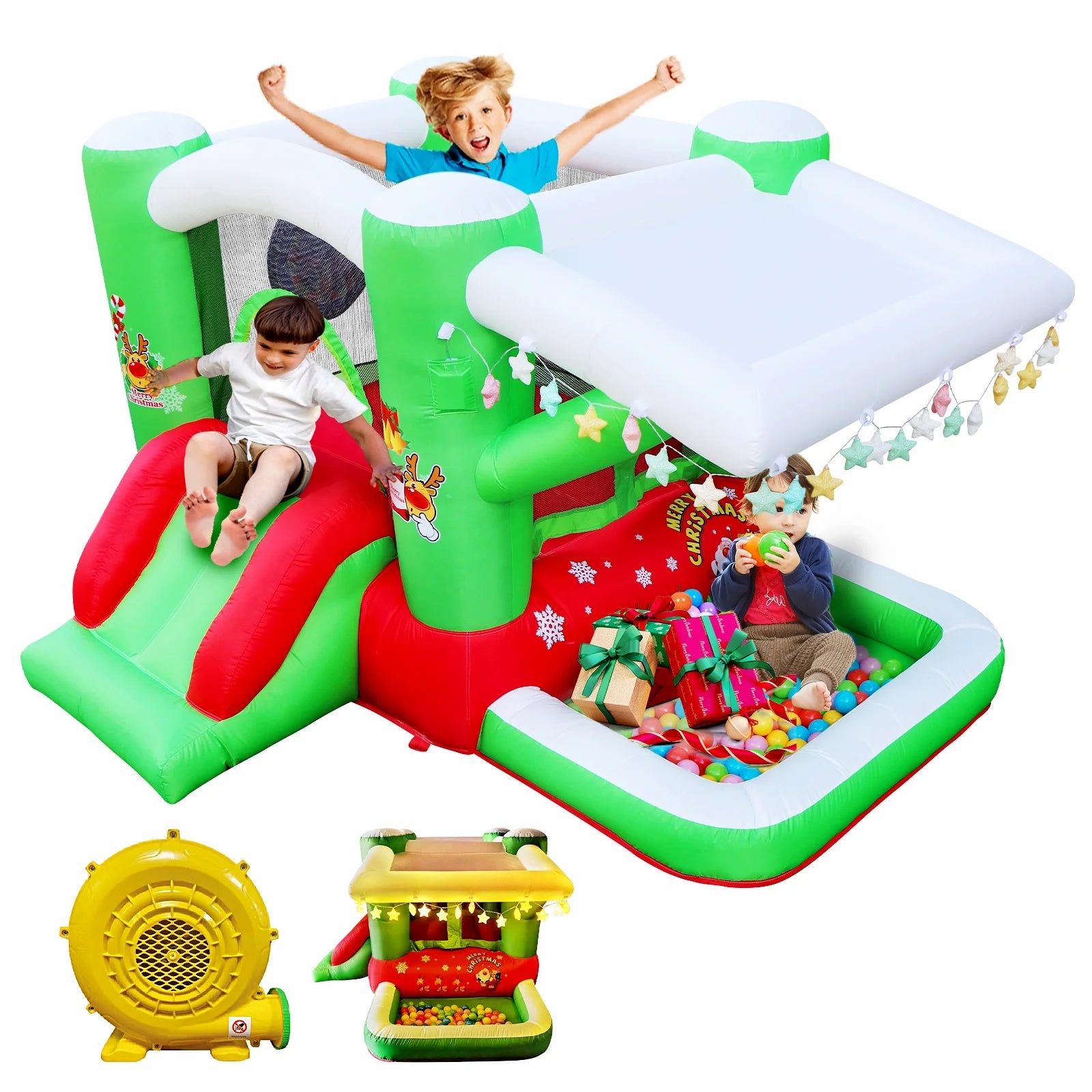 Track 7 Inflatable Bounce House for Kids, 80