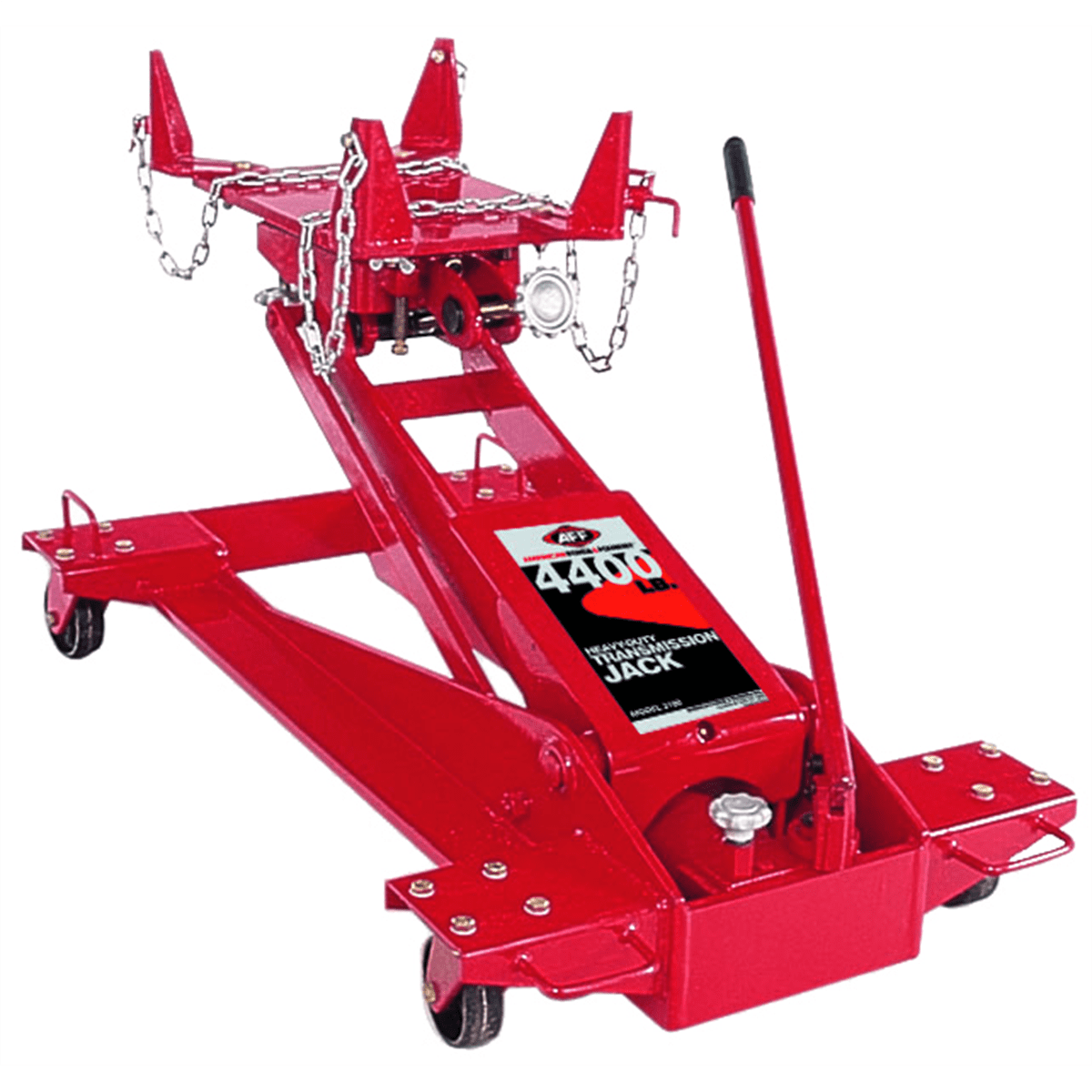 AFF - Transmission Jack - Hydraulic - Floor Style - Square Style W/ Tool Trays - 4,400 Lbs. Capacity - 8.5
