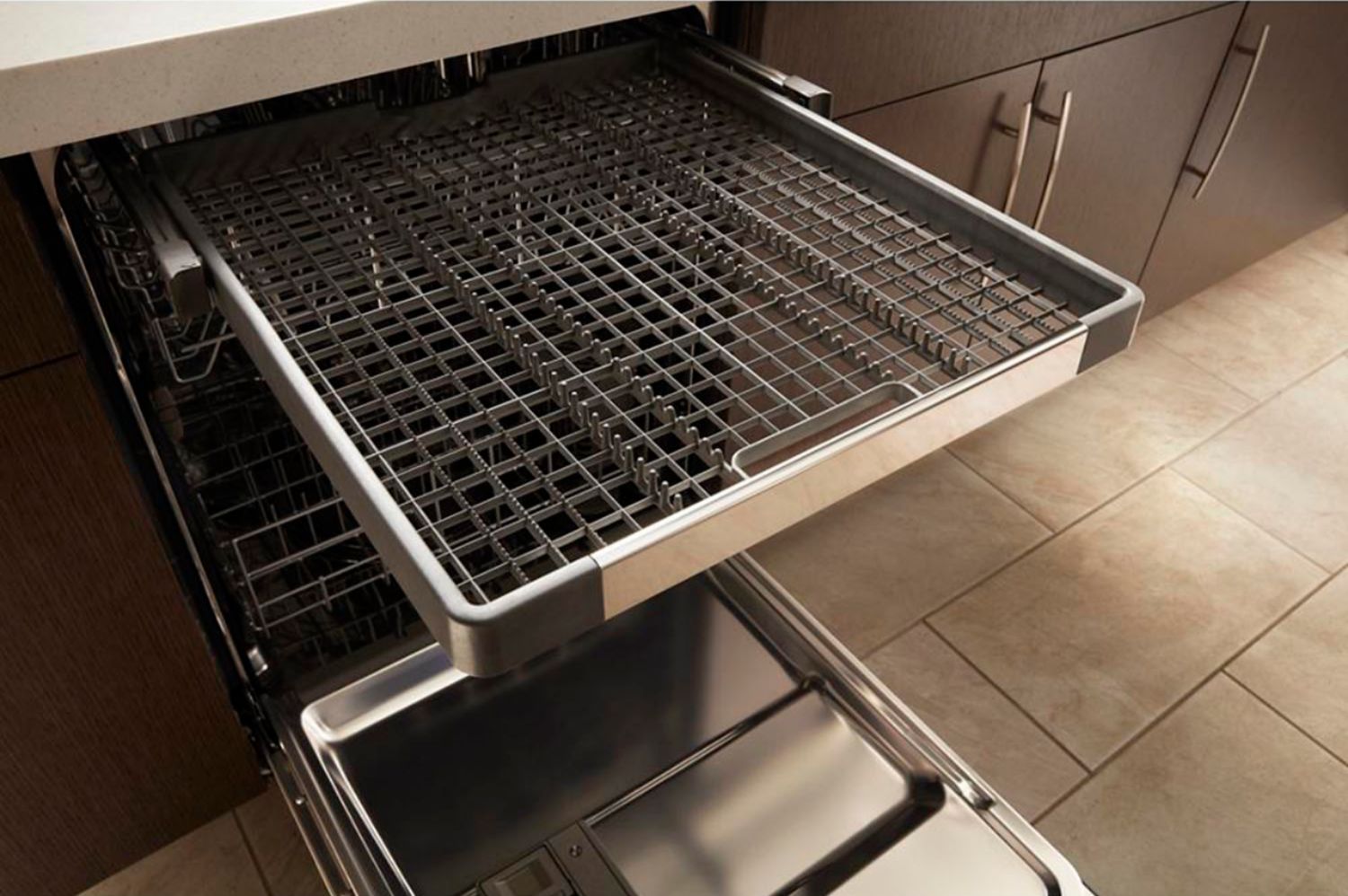 Whirlpool - Front Control Built-In Dishwasher with Stainless Steel Tub, 3rd Rack, 50 dBA - Monochromatic stainless steel