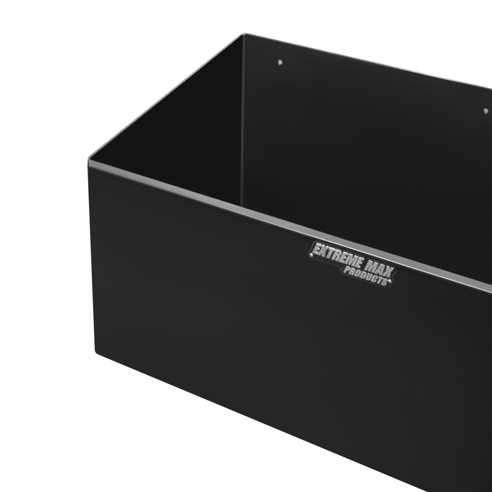 Extreme Max 5001.6154 Aluminum Dual Fuel Jug Holder - Fits Two 5 Gallon Containers, Storage Organizer for Enclosed Race Trailer, Shop, Garage, Storage, Black