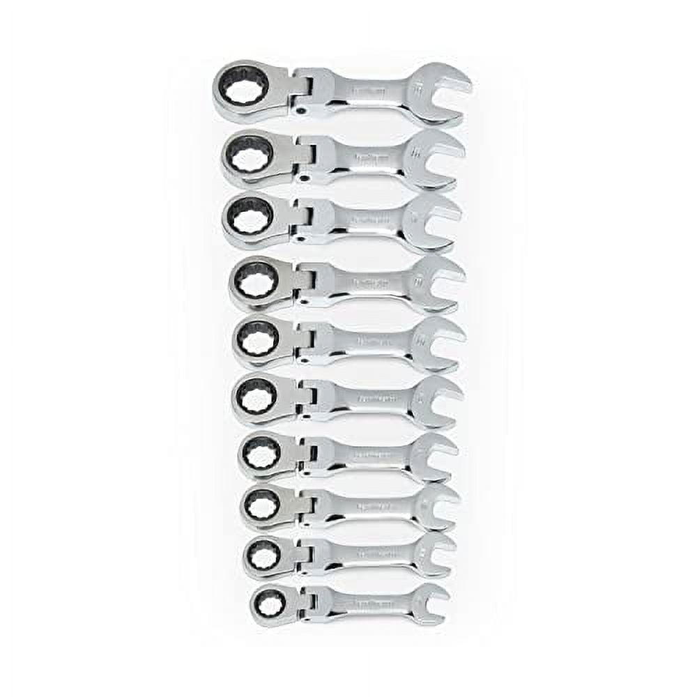 GearWrench 10-Piece Metric Stubby Flex Ratcheting Wrench Set