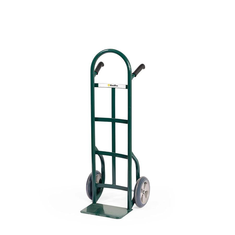 HaulPro Duty Hand Truck with Double-Grip Handle – Steel Dolly Cart for Moving – 800 Pound Capacity – 10 – Rubber Wheels –