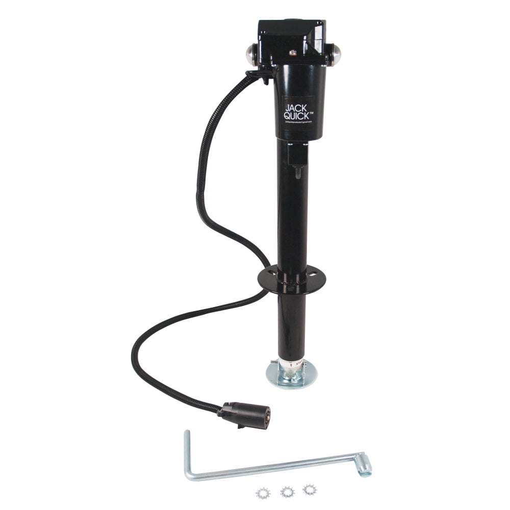 Quick Products JQ-3000-7P Power A-Frame Electric Tongue Jack with 7-Way Plug - 3,250 lbs. Lift Capacity