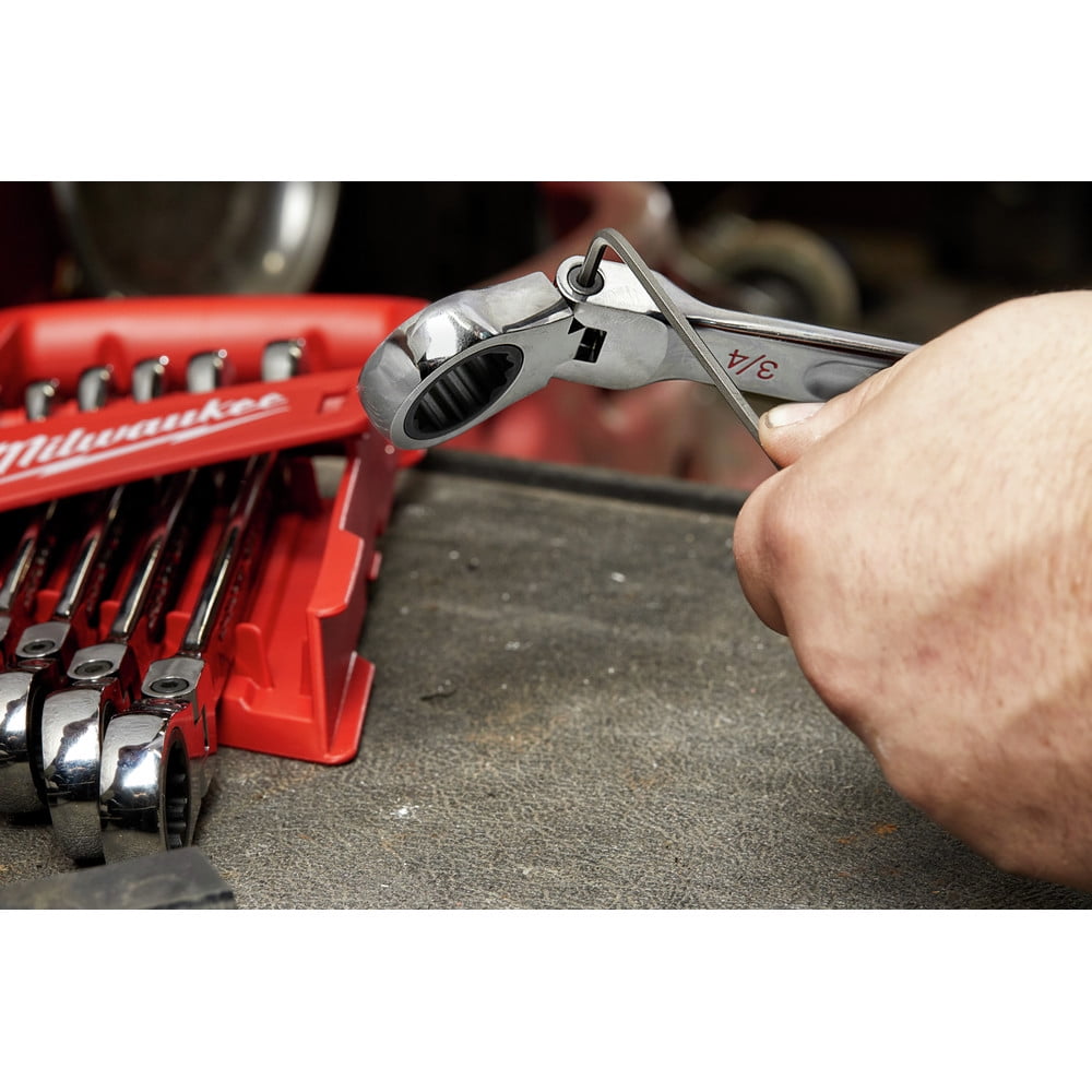 Milwaukee 48-22-9513 15-Piece Metric Flex Head Ratcheting Combination Wrench Set