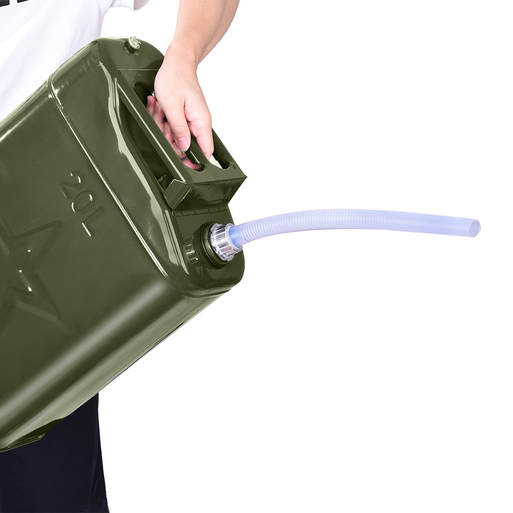 PMUYBHF Can 20L Liter (5 Gallon Gal) Backup Steel Tank F-uel Gasoline G-reen
