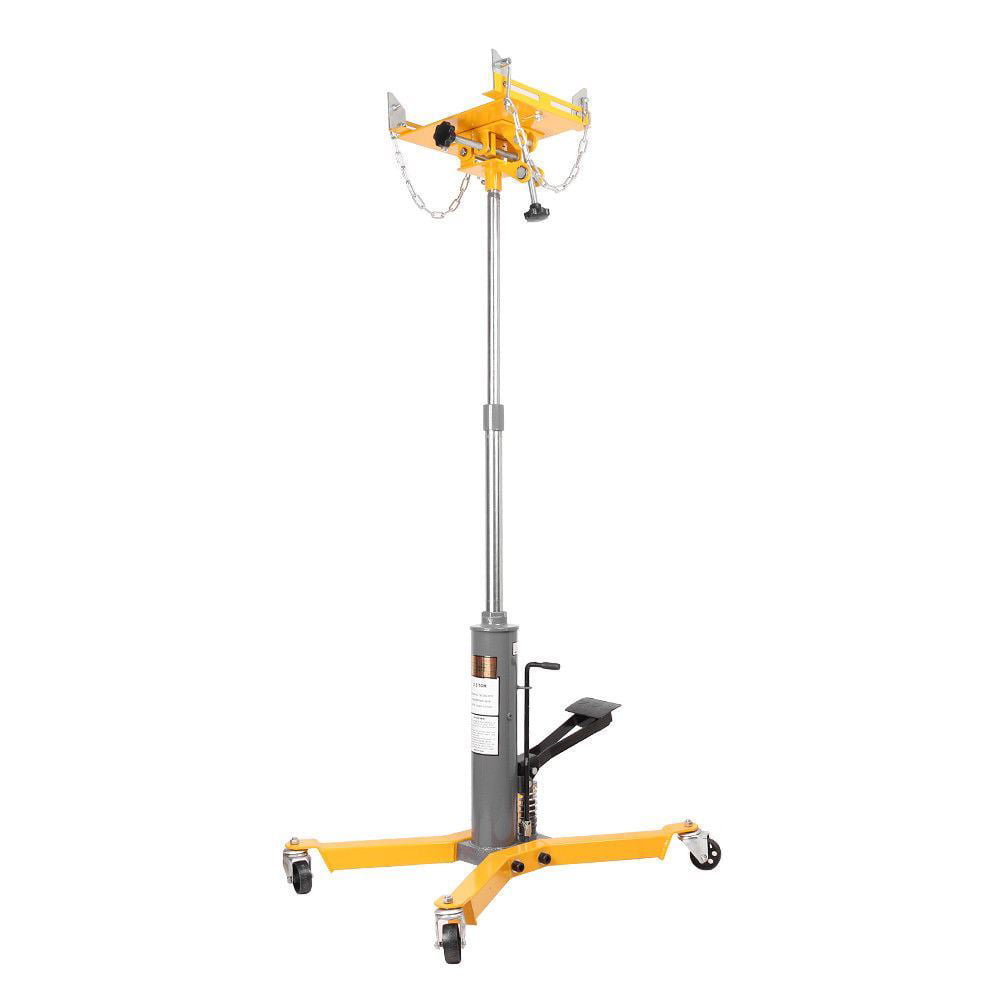 Online Gym Shop 1500 lbs 2 Stage Hydraulic Transmission Jack with 360 deg Swivel Wheels Lift Hoist - Yellow