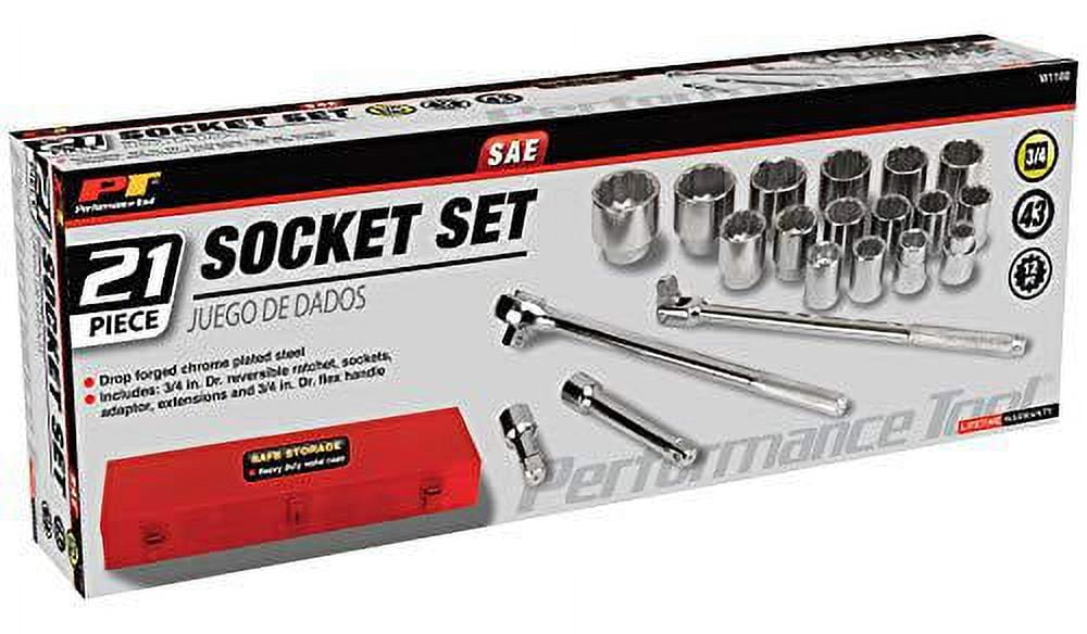 Performance Tool 21-Piece SAE 3/4