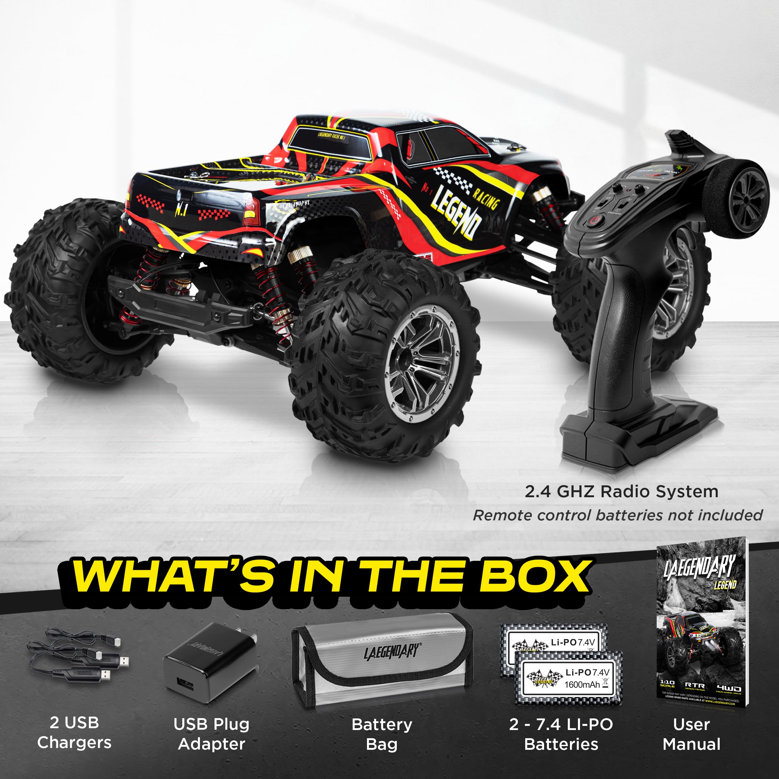 remote control car monster truck waterproof adults kids