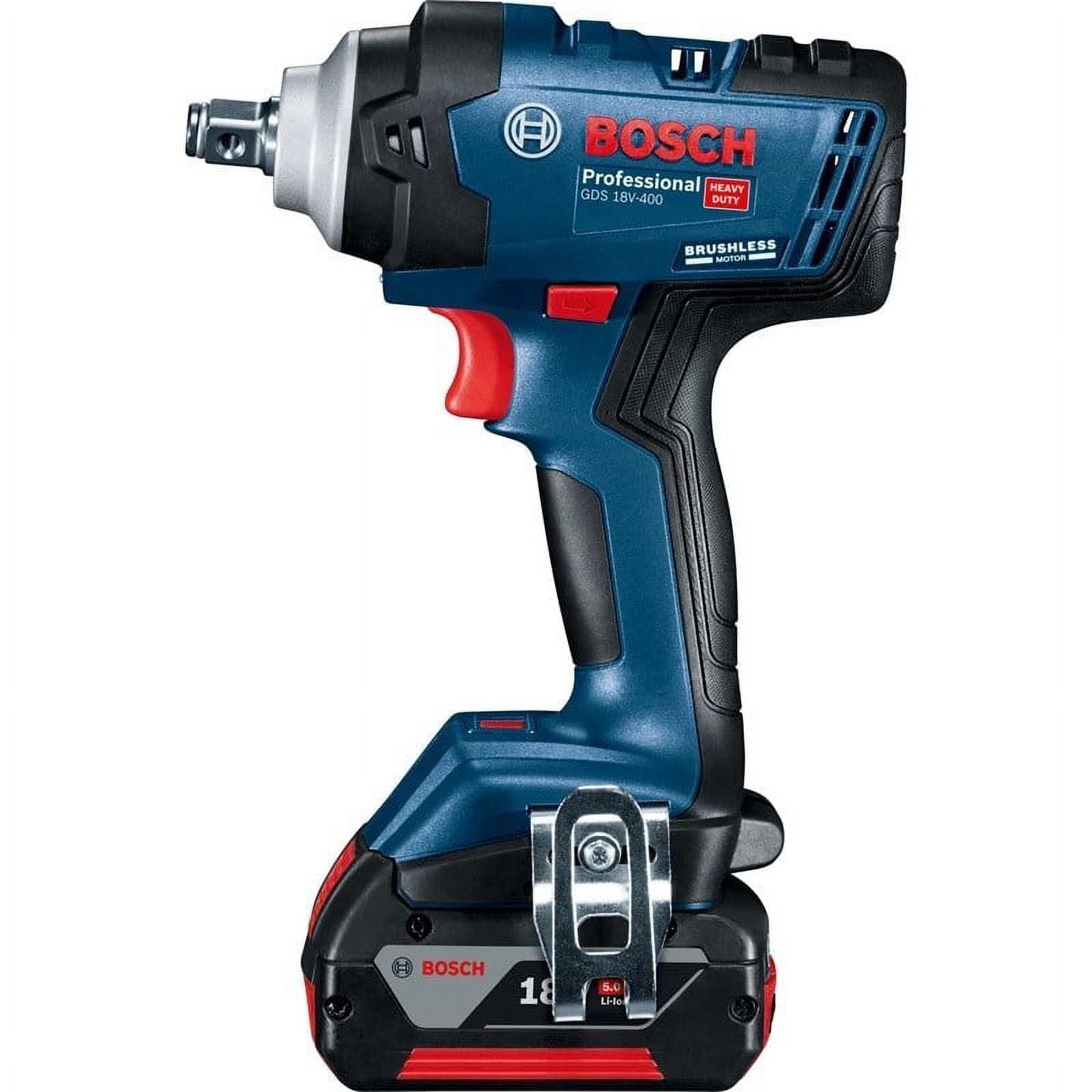 Bosch Impact Wrench 18V Brushless Lithium 400N.m High Torque Rechargeable GDS 18V-400 Electric Wrench Cordless Power Tools