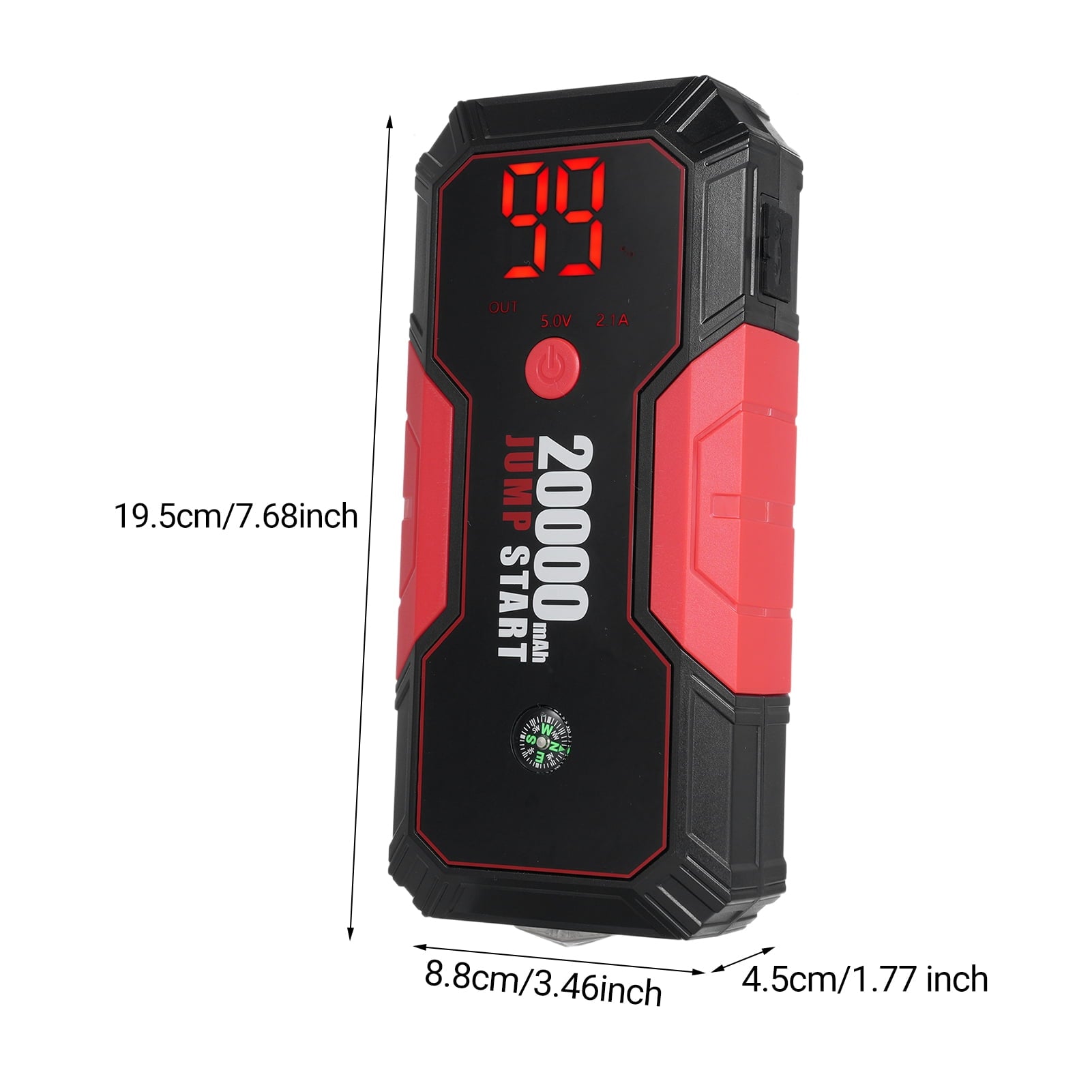 Lepmerk DN13 Auto Portable Bank, 600A Peak Current, 20000 MAh Emergency Starter