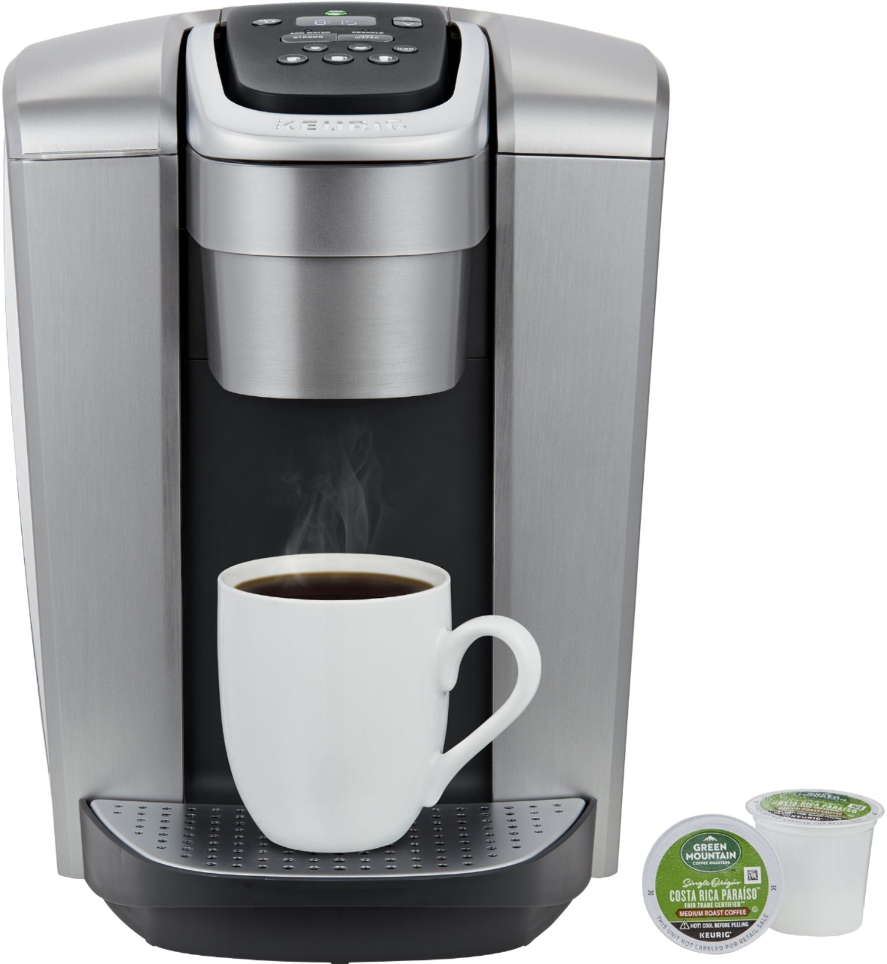Keurig - K-Elite Single Serve K-Cup Pod Coffee Maker - Brushed Silver