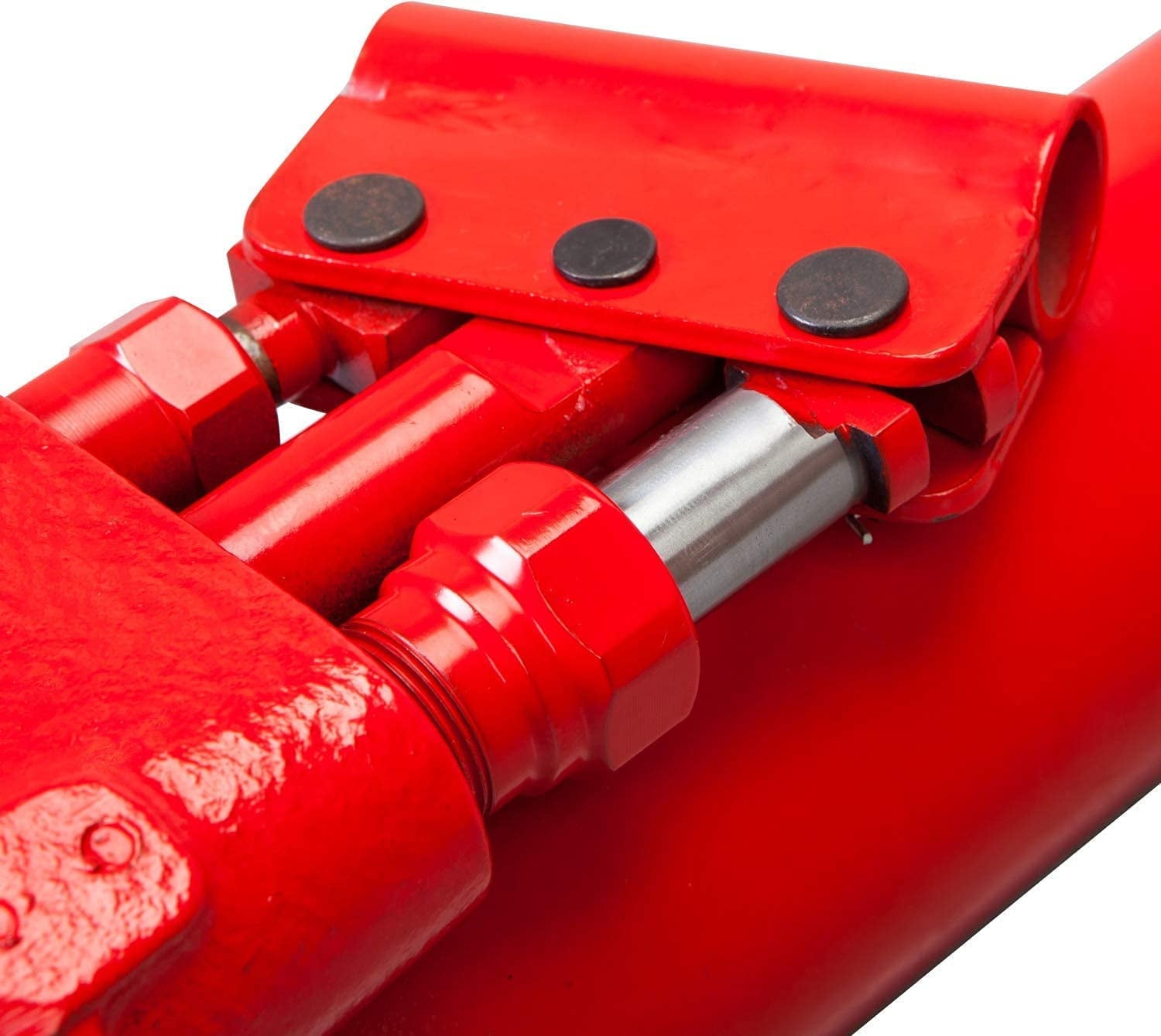 Big Red Hydraulic Long Ram Jack with Double Piston Pump and Clevis Base,8 Ton (16,000 lb) Capacity,Red,W808R