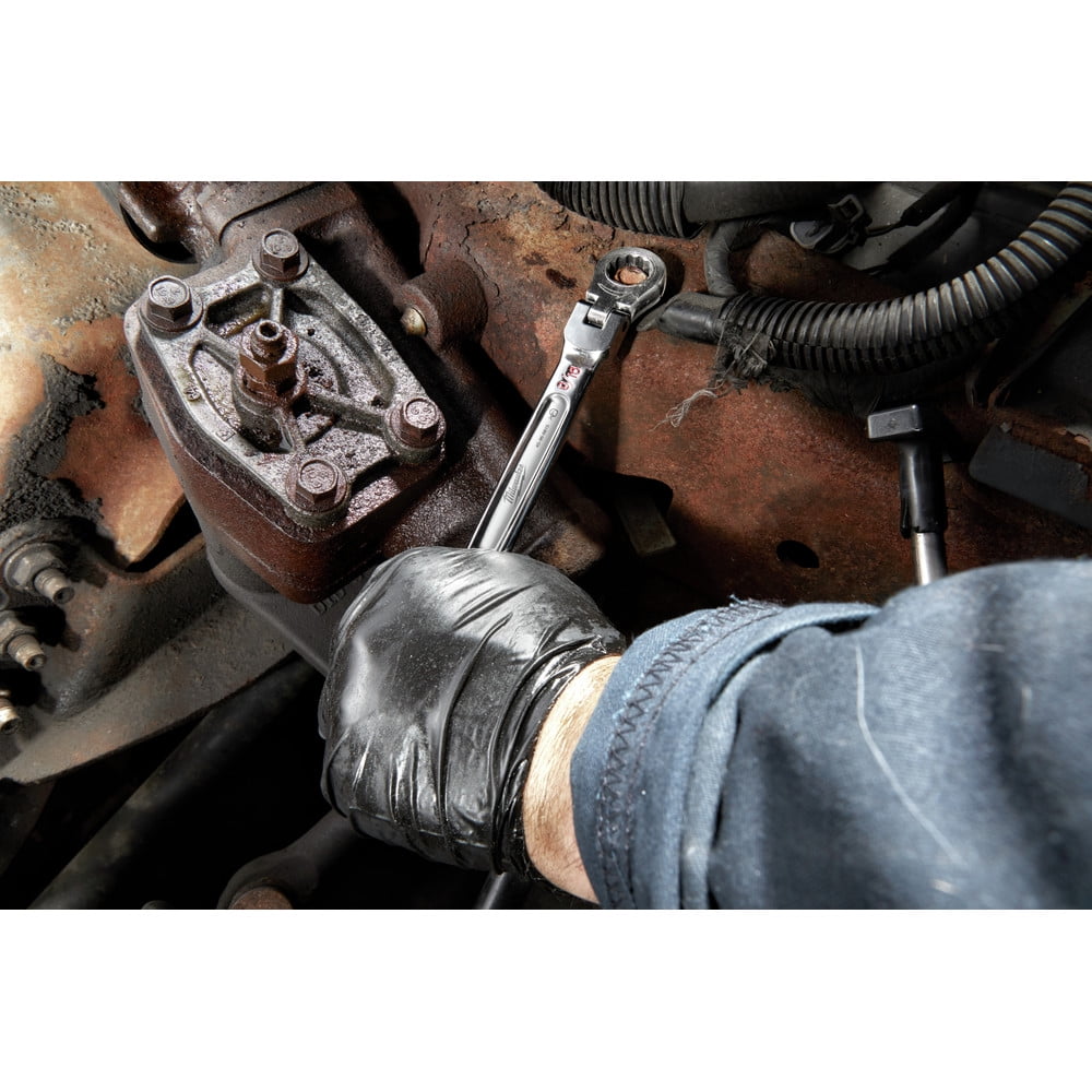 Milwaukee 48-22-9413 15-Piece SAE Flex Head Ratcheting Combination Wrench Set