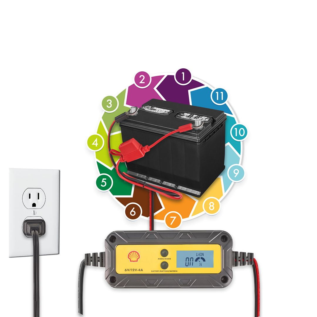 Shell SBC400 4 Amp Battery Charger and Maintainer
